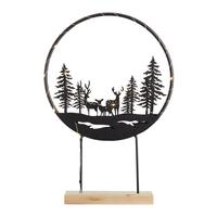 Led-dekoleuchte Hilda Braun/schwarz - Schwarz/Braun, Modern, Holz/Metall (30/44/6cm) - Modern Living