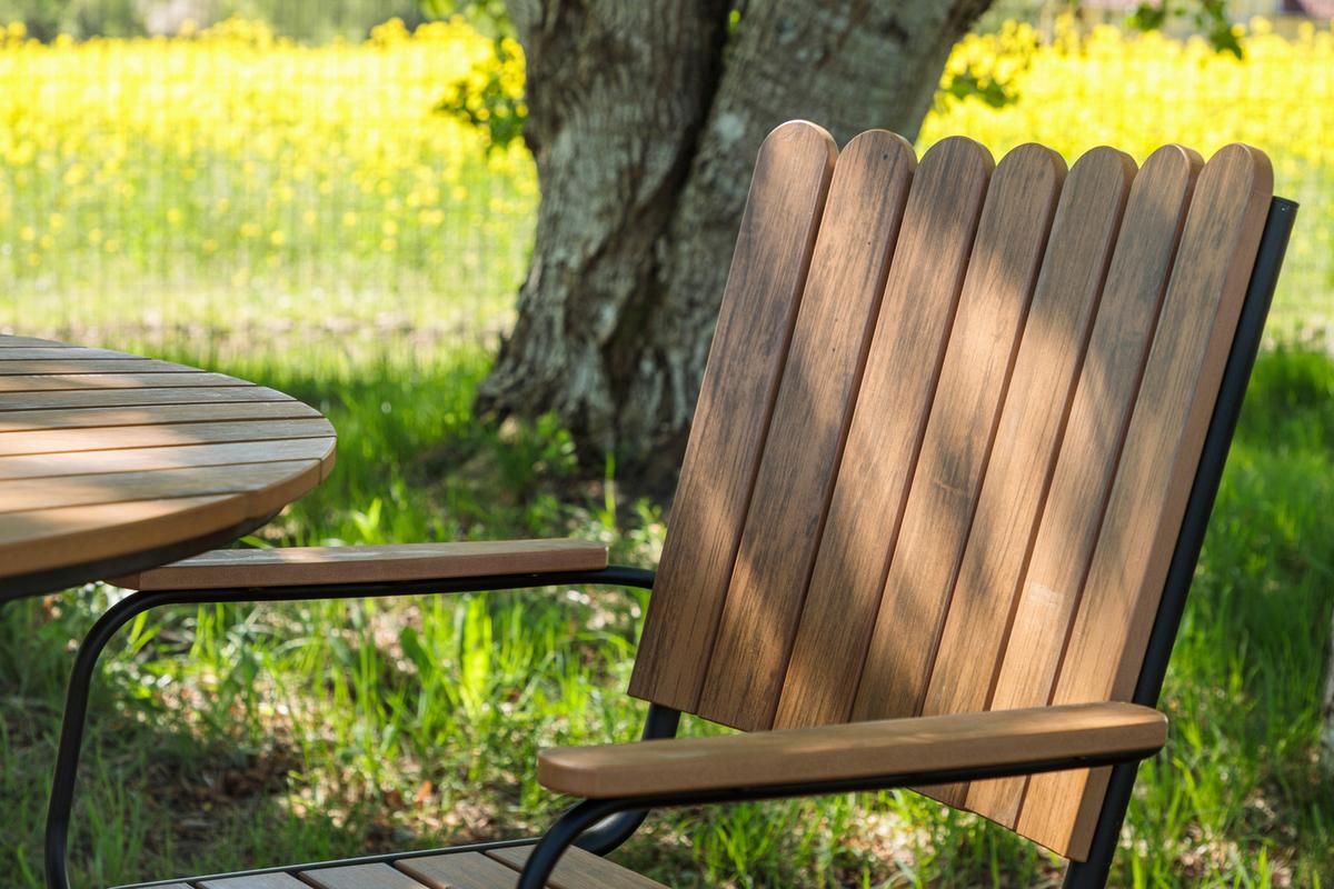 GARTENTISCHGRUPPE HOLMSUND - Schwarz, KONVENTIONELL, Metall - Gardenson
