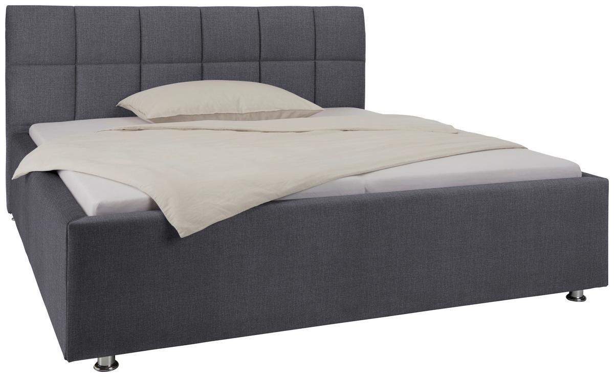 Oblazinjena Postelja Bogner, 160x200, Barva Grafita - barve kroma/barve grafita, Konvencionalno, tekstil (160/200cm) - Premium Living