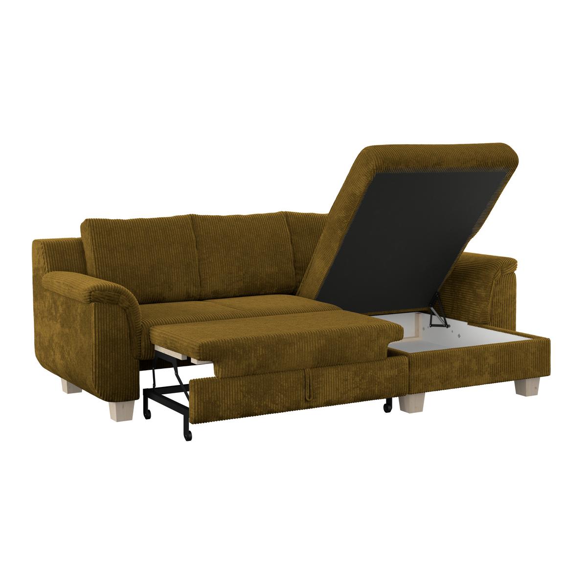 Colţar ALEX - miere, Modern, textil (246/88cm) - Modern Living