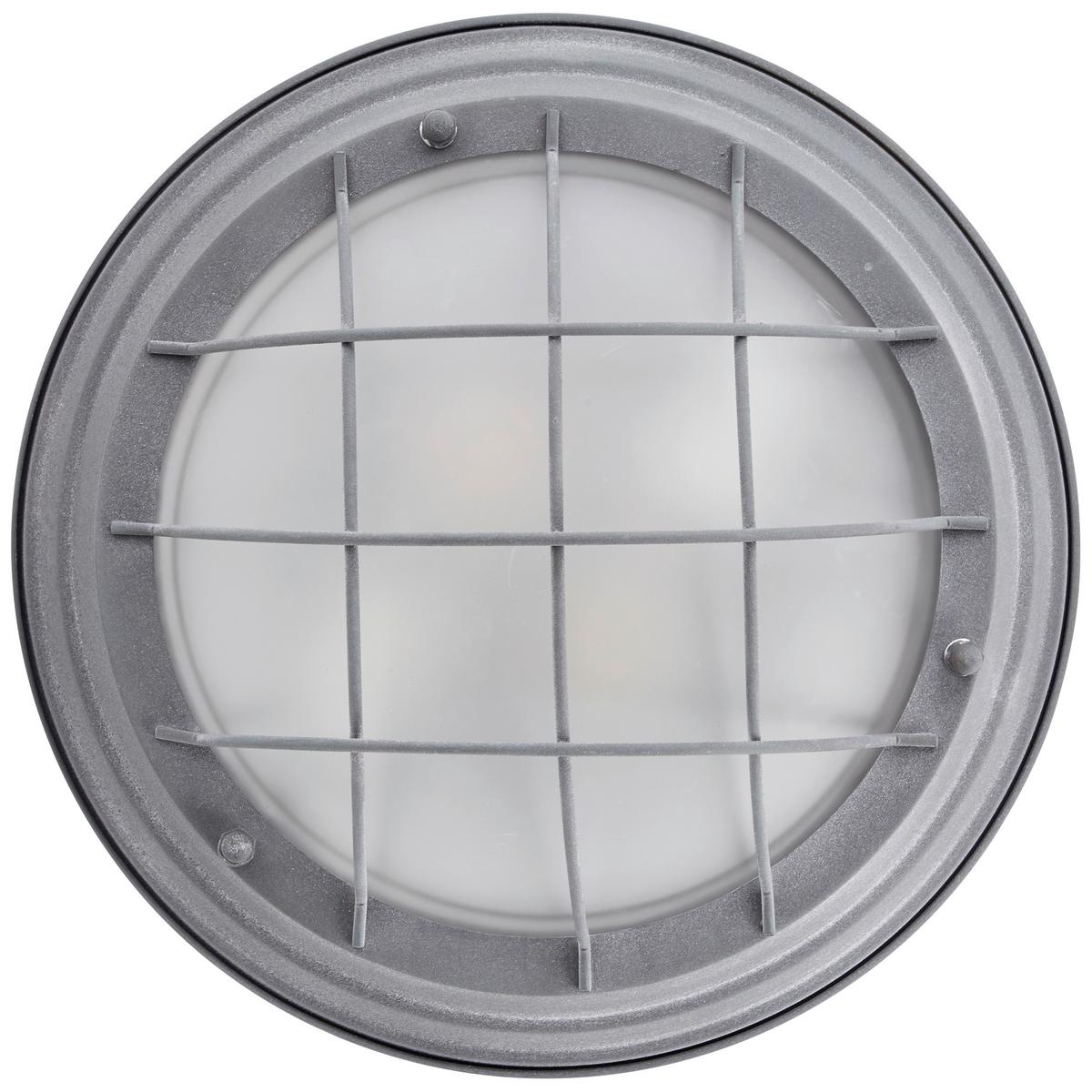 Deckenleuchte Typhoon Grau max. 2x30 Watt - Grau, KONVENTIONELL, Glas/Metall (34/14,5cm) - Brilliant