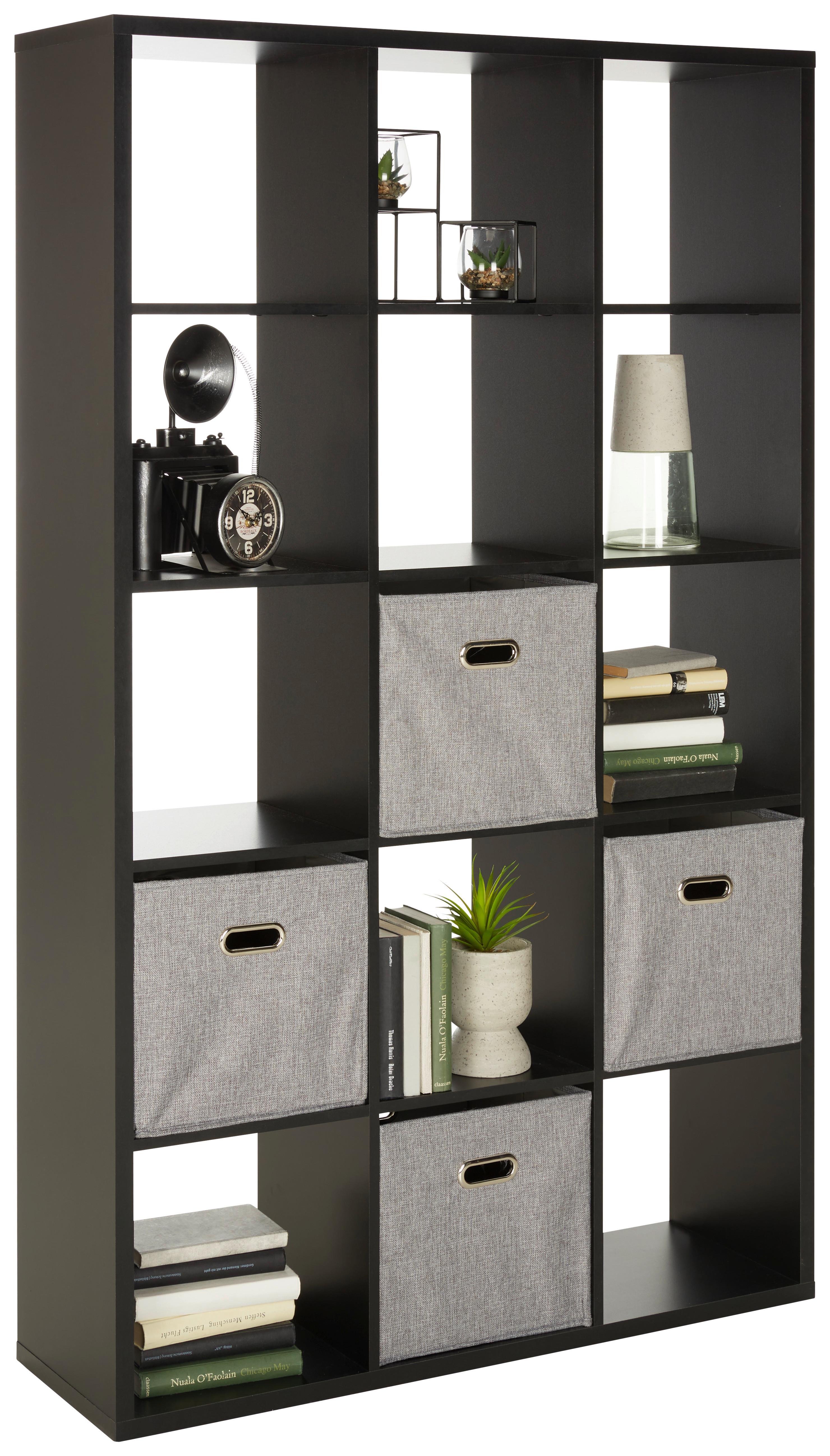 Térelválasztó 3x5 Mauro - fekete, Modern, faalapú anyag (107,2/176,3/32,9cm) - Mömax