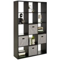 Raumteiler Mauro in Schwarz - Schwarz, MODERN, Holzwerkstoff (107,2/176,3/32,9cm) - Mömax