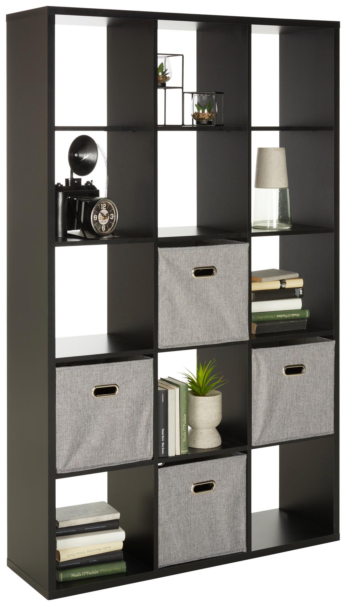 Raumteiler Mauro in Schwarz - Schwarz, MODERN, Holzwerkstoff (107,2/176,3/32,9cm) - Mömax