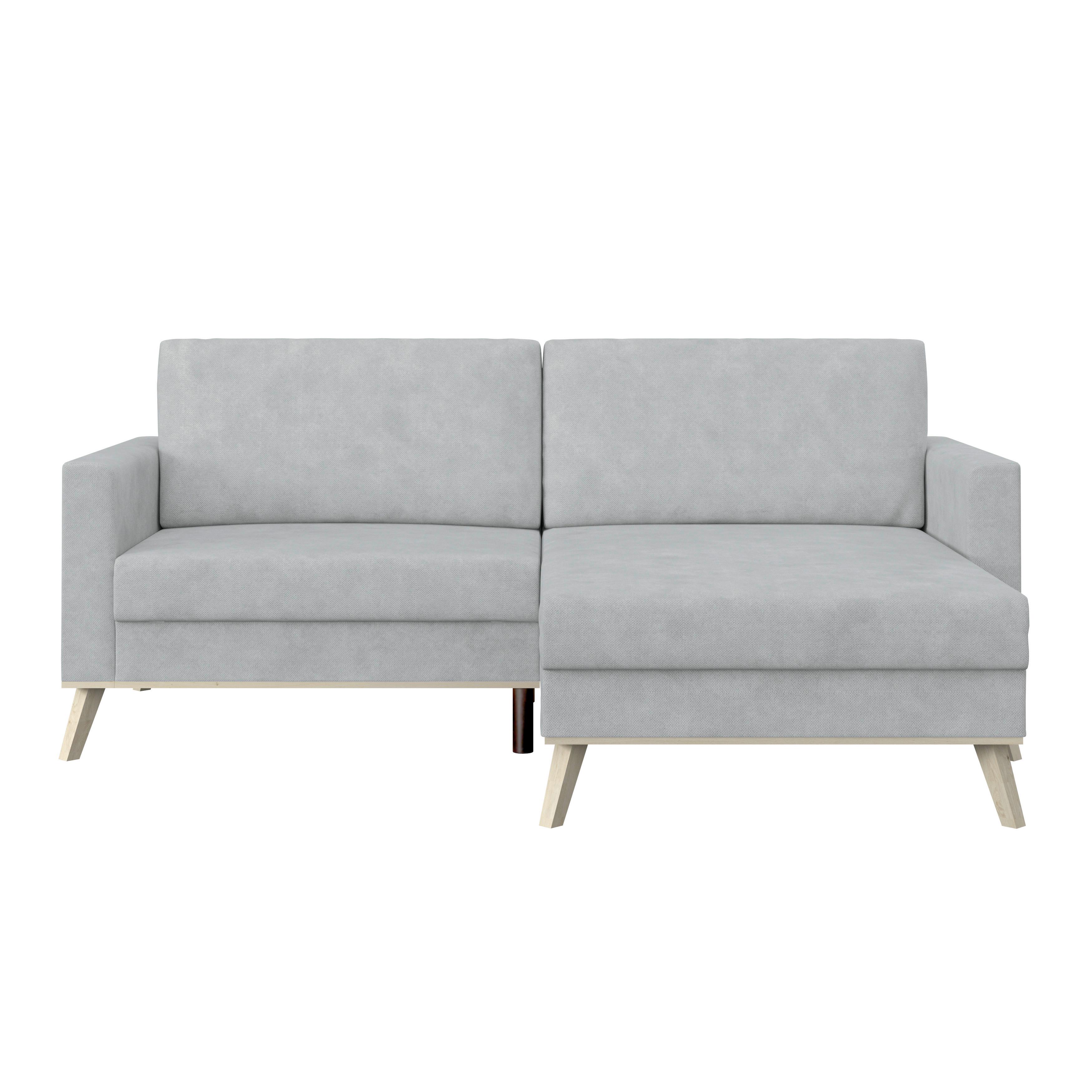 Coltar CARINI - argintiu/crem, Basics, textil (222/152cm) - Modern Living