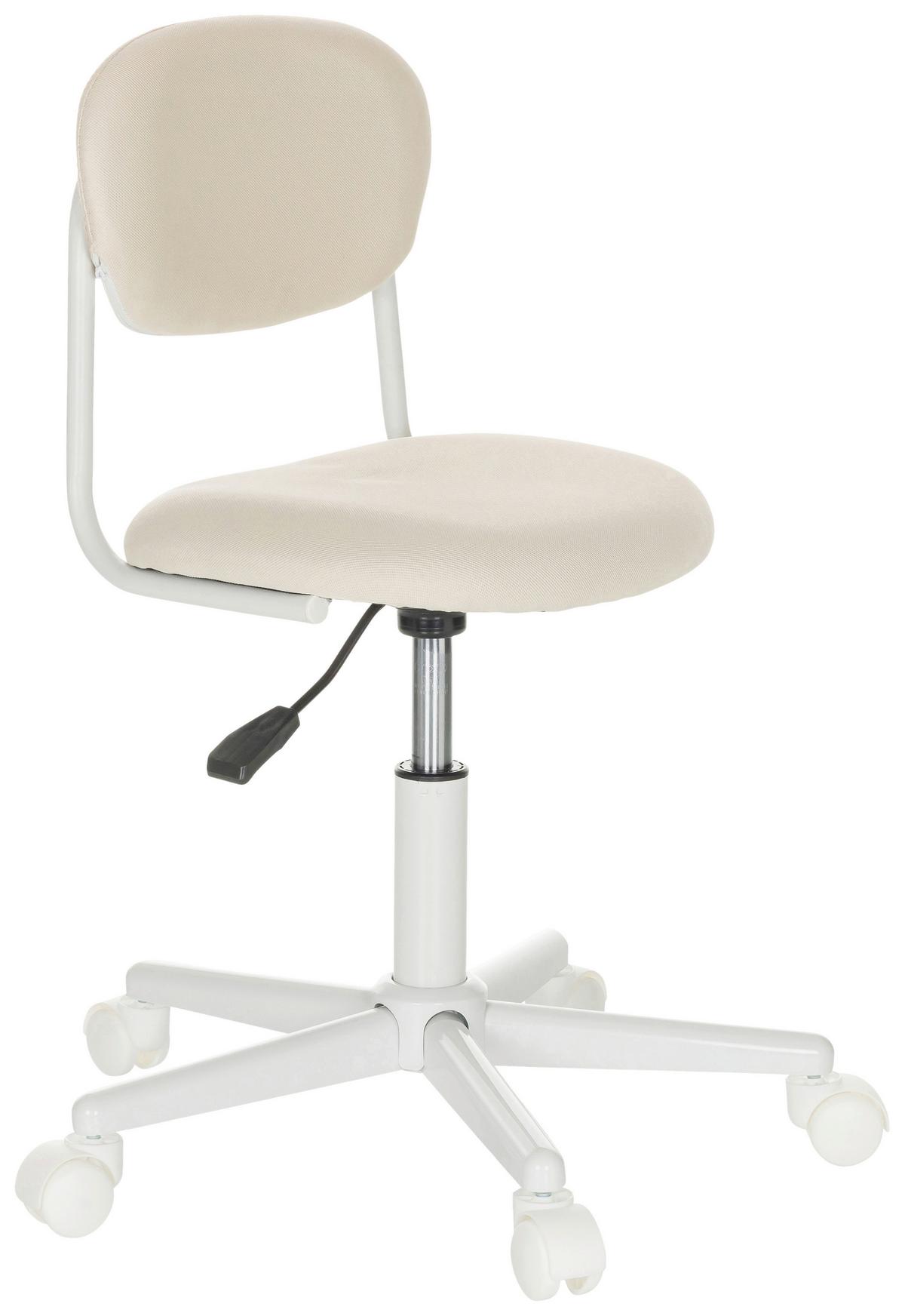 Otroški Vrtljivi Stol Kiddy Base I, Bež - bela/bež, Basics, umetna masa/tekstil (60/72-83/60cm) - MID.YOU