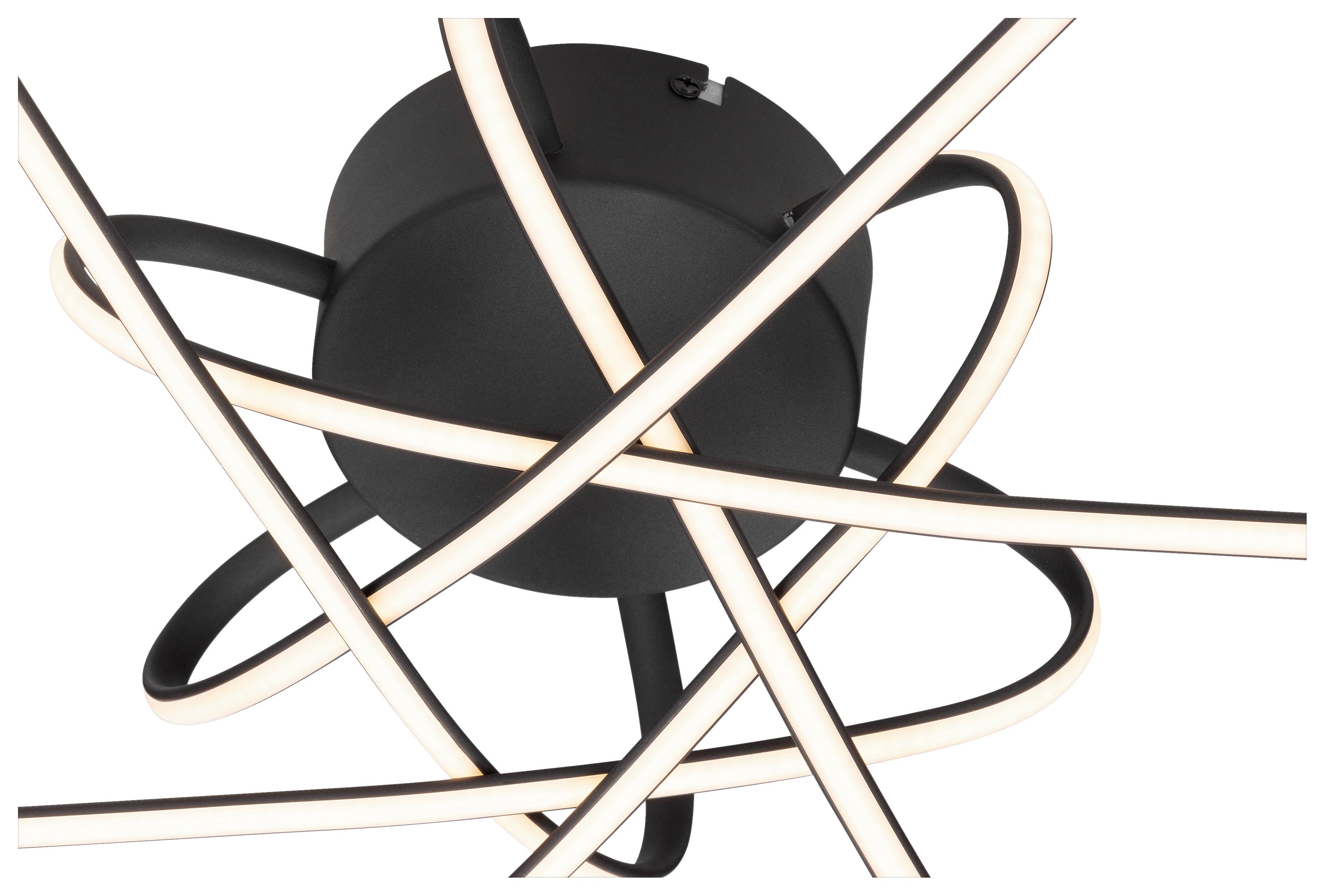LED-TAKLAMPA STRAL - svart, Modern, metall/plast (65,5/65,5/14cm)