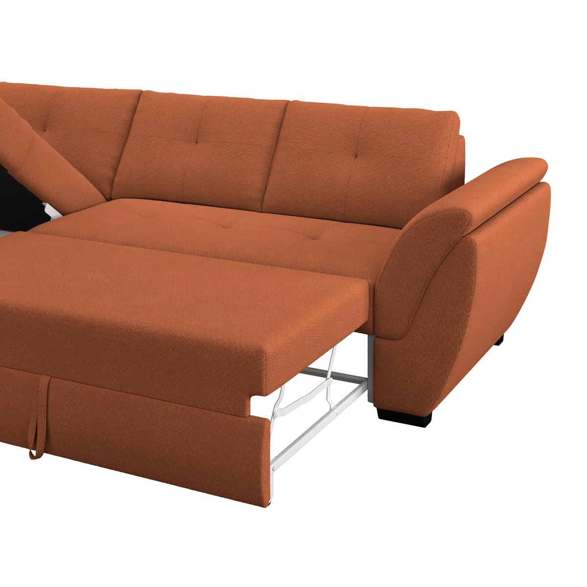 Kutna Garnitura Berisso - crna/terakota, Konvencionalno, tekstil/plastika (187/278cm) - Ondega