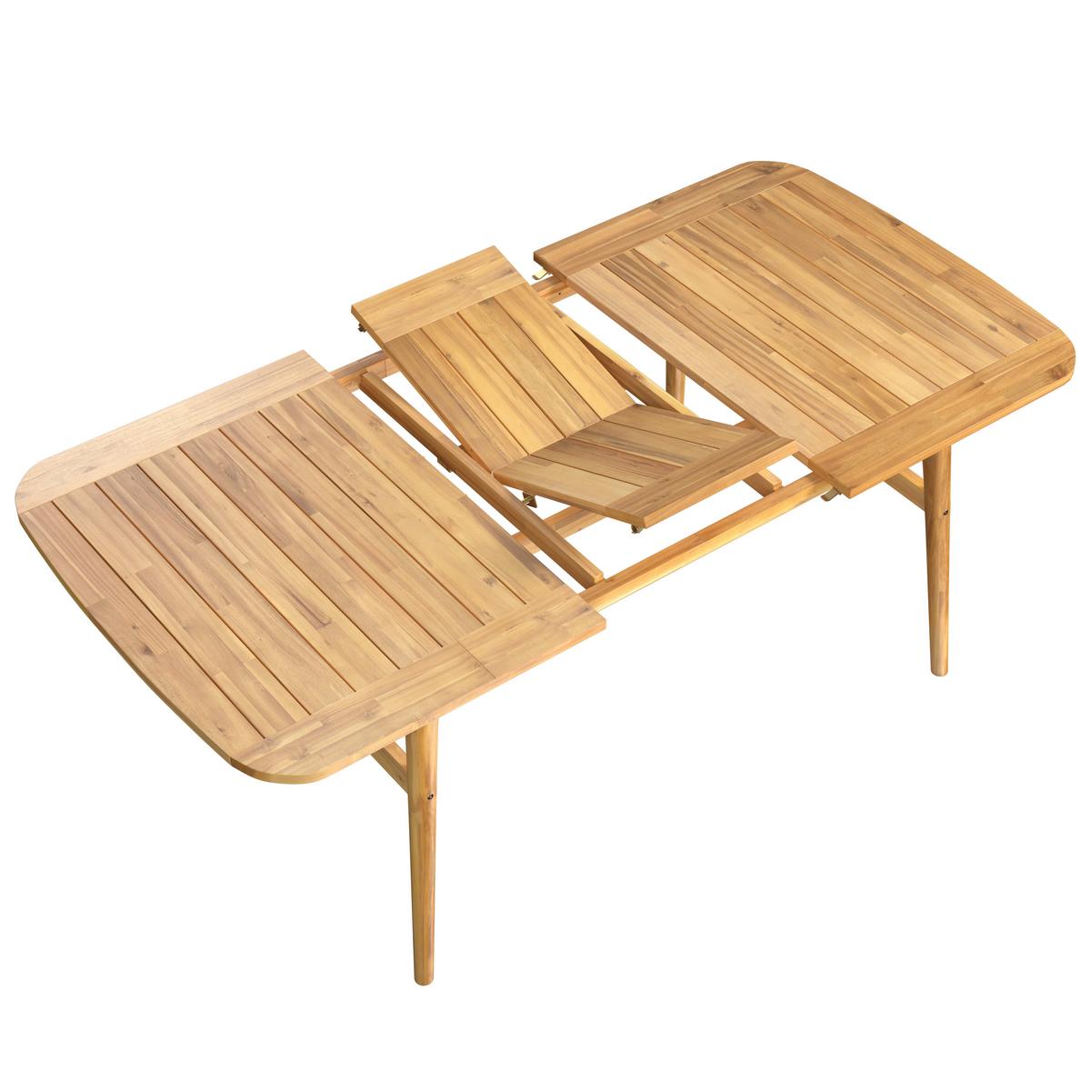 Vrtna Miza Nicola, Barva Tikovine, 160-200x90 - barva tikovine, Moderno, les (160-200/100/76cm) - Bessagi Garden