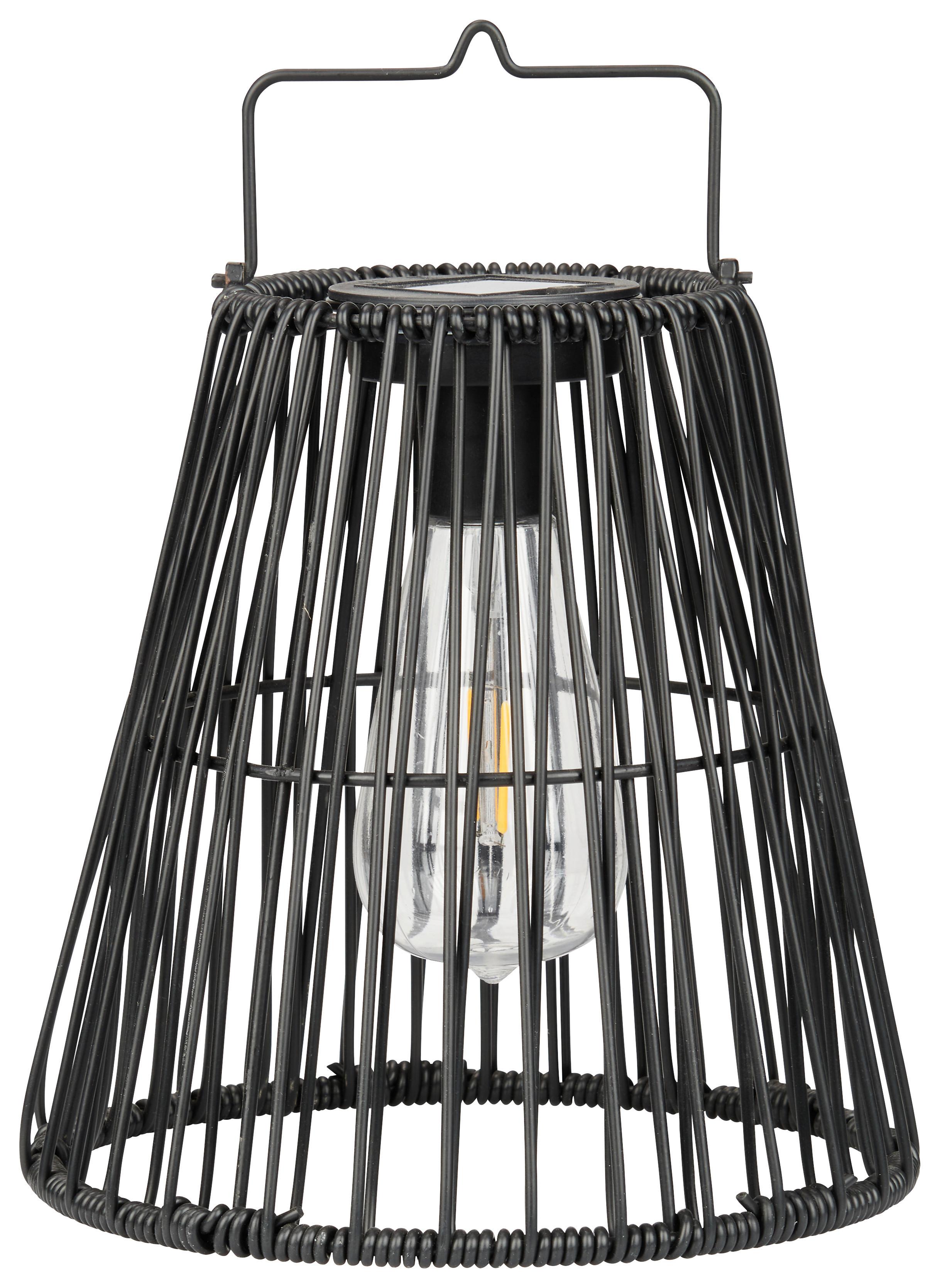 Lampă solară Bennett - negru, Modern, plastic/metal (20,5/21-27cm) - Modern Living