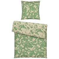 Wendebettwäsche Abstract in Grün/Beige ca. 135x200 cm - Beige/Grün, KONVENTIONELL, Textil (135/200cm) - Modern Living