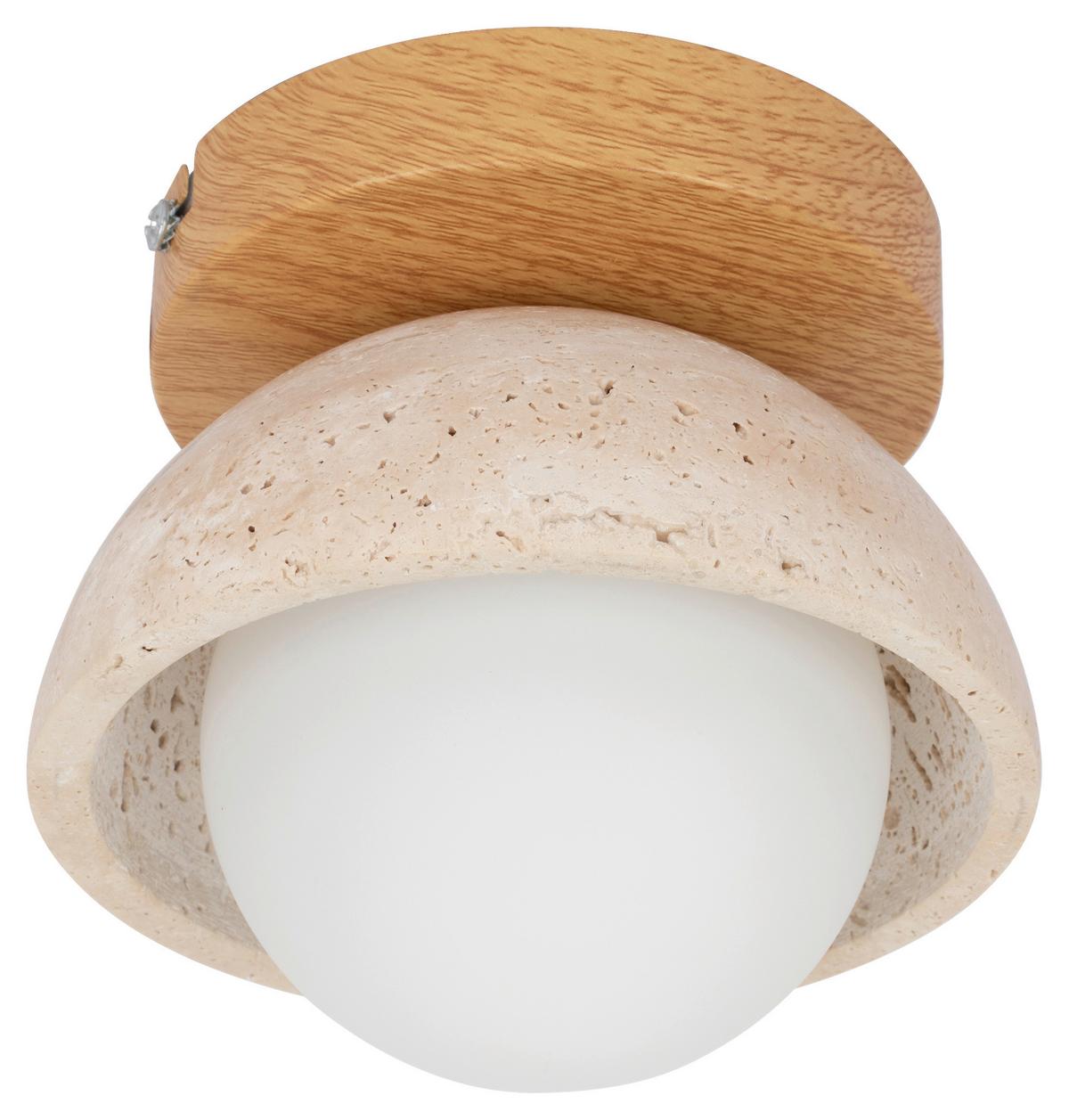 LAMPA SUFITOWA KANELA - beżowy/biały, Design, kamień/metal (15/15cm) - Collet's Monde