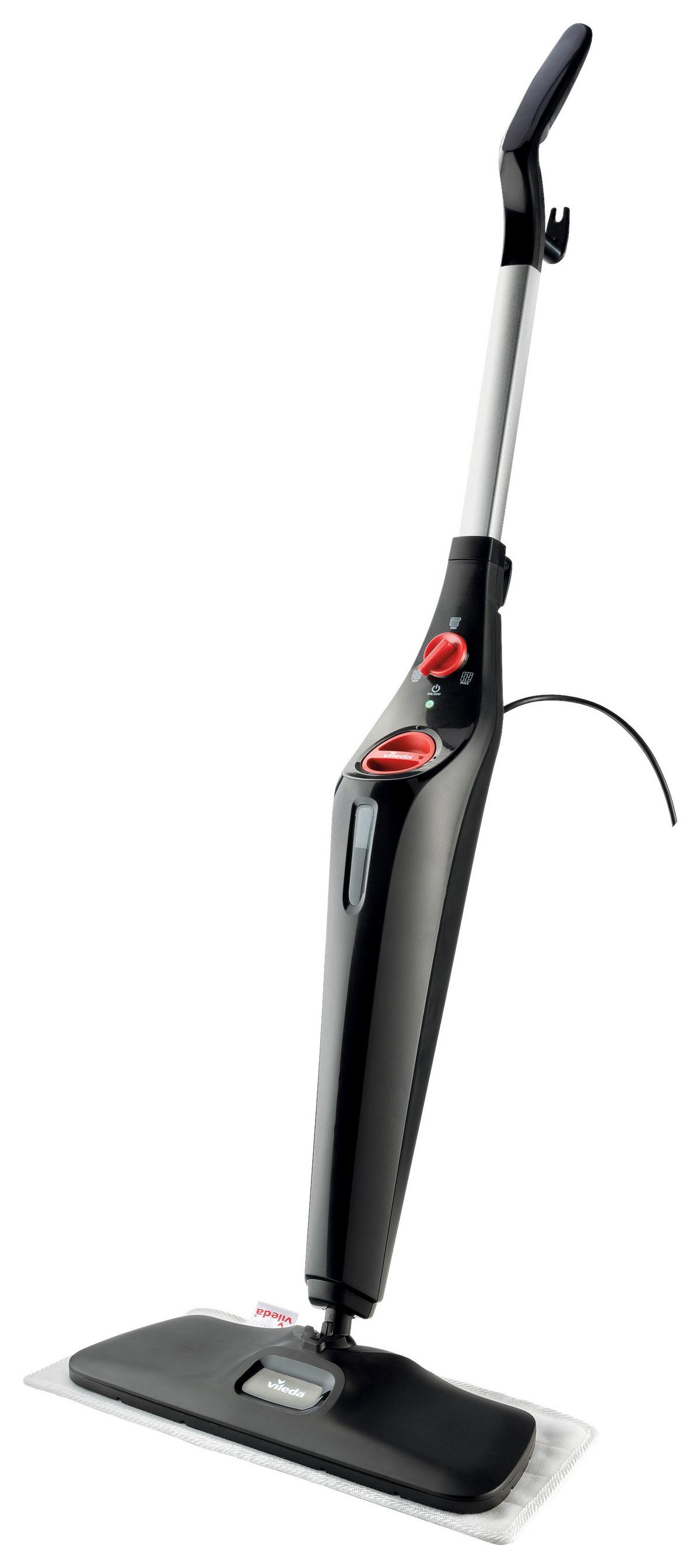 Bodenwischer Vileda-Steam Plus XXL Schwarz - Schwarz, Basics, Textil (25,6/14,7/68,7cm) - Vileda