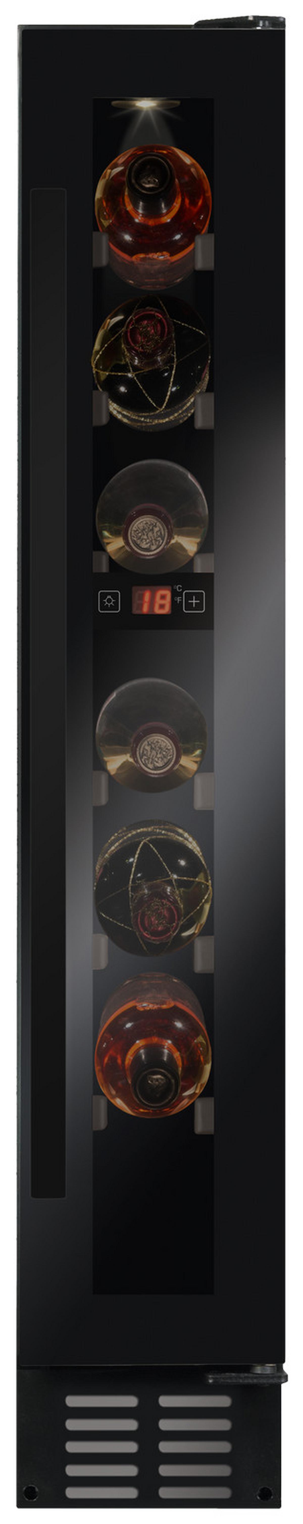 Weinkühlschrank WK341100-1S - Schwarz, Glas/Metall (14,8/82/57,5cm) - Amica