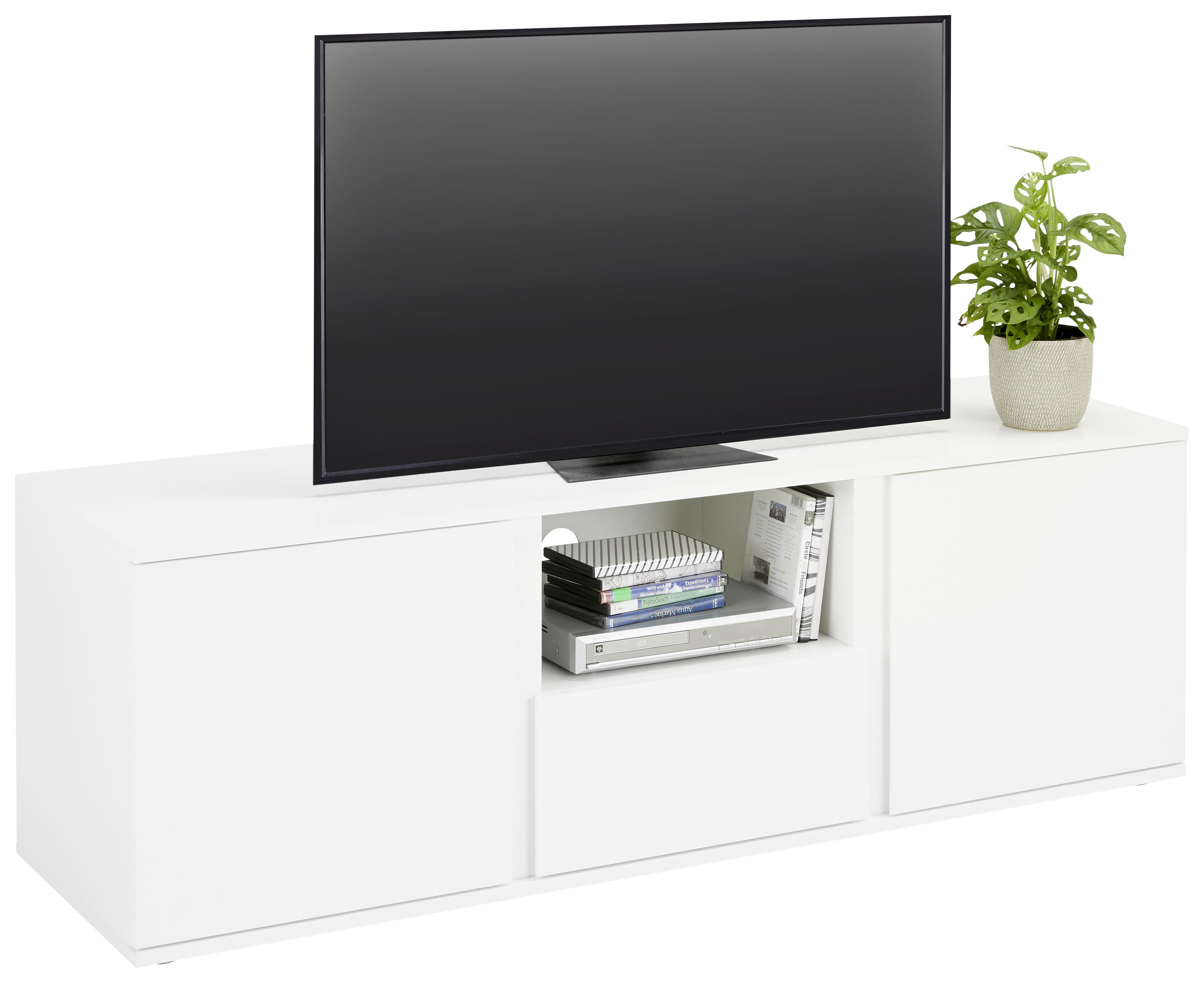 Lowboard in Weiß - Weiß/Grau, MODERN, Holzwerkstoff/Kunststoff (150/50/43cm) - Modern Living