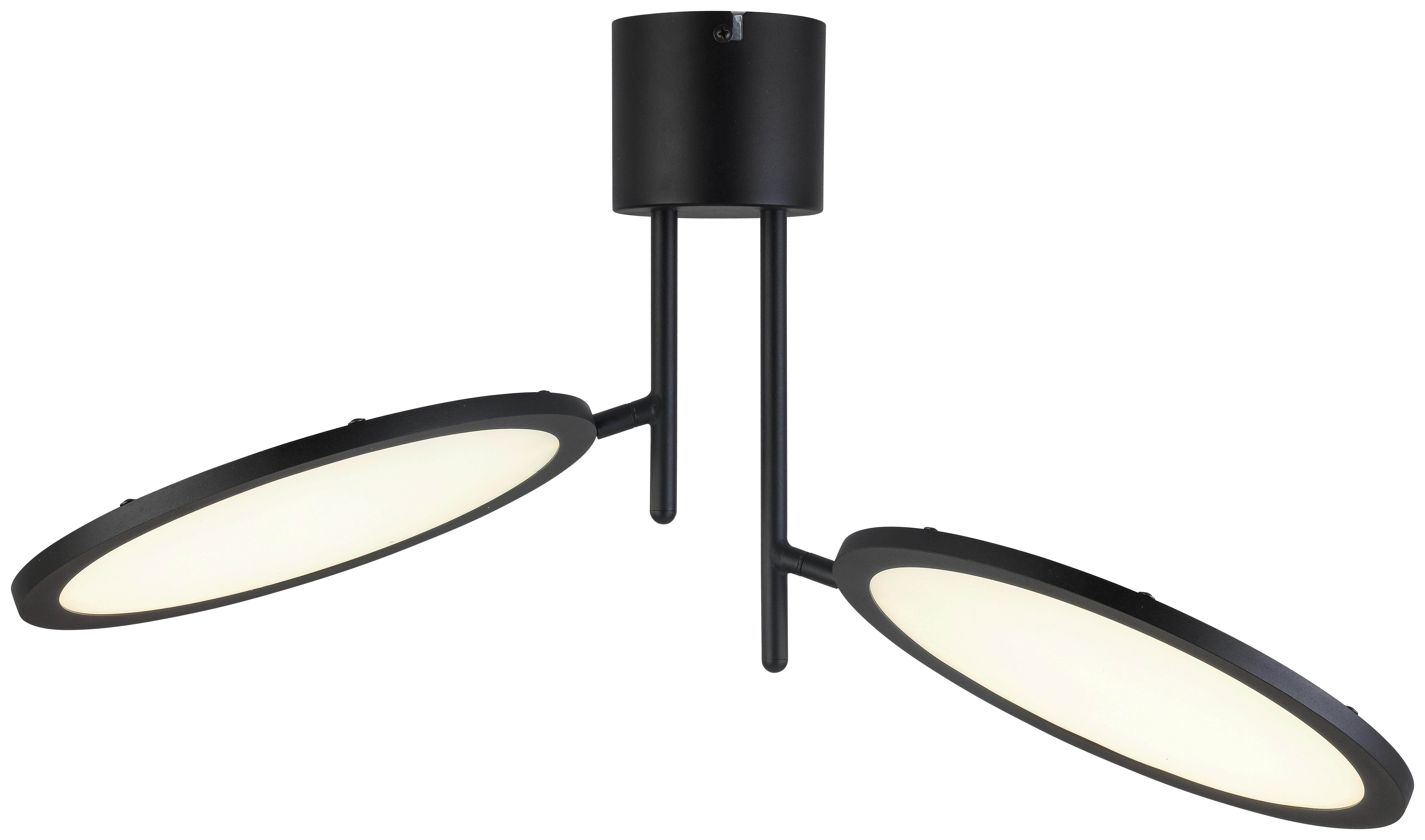 Led Mennyezeti Lámpa Carsten - fekete, Modern, műanyag/fém (57,6/25/33,4cm) - Visiona