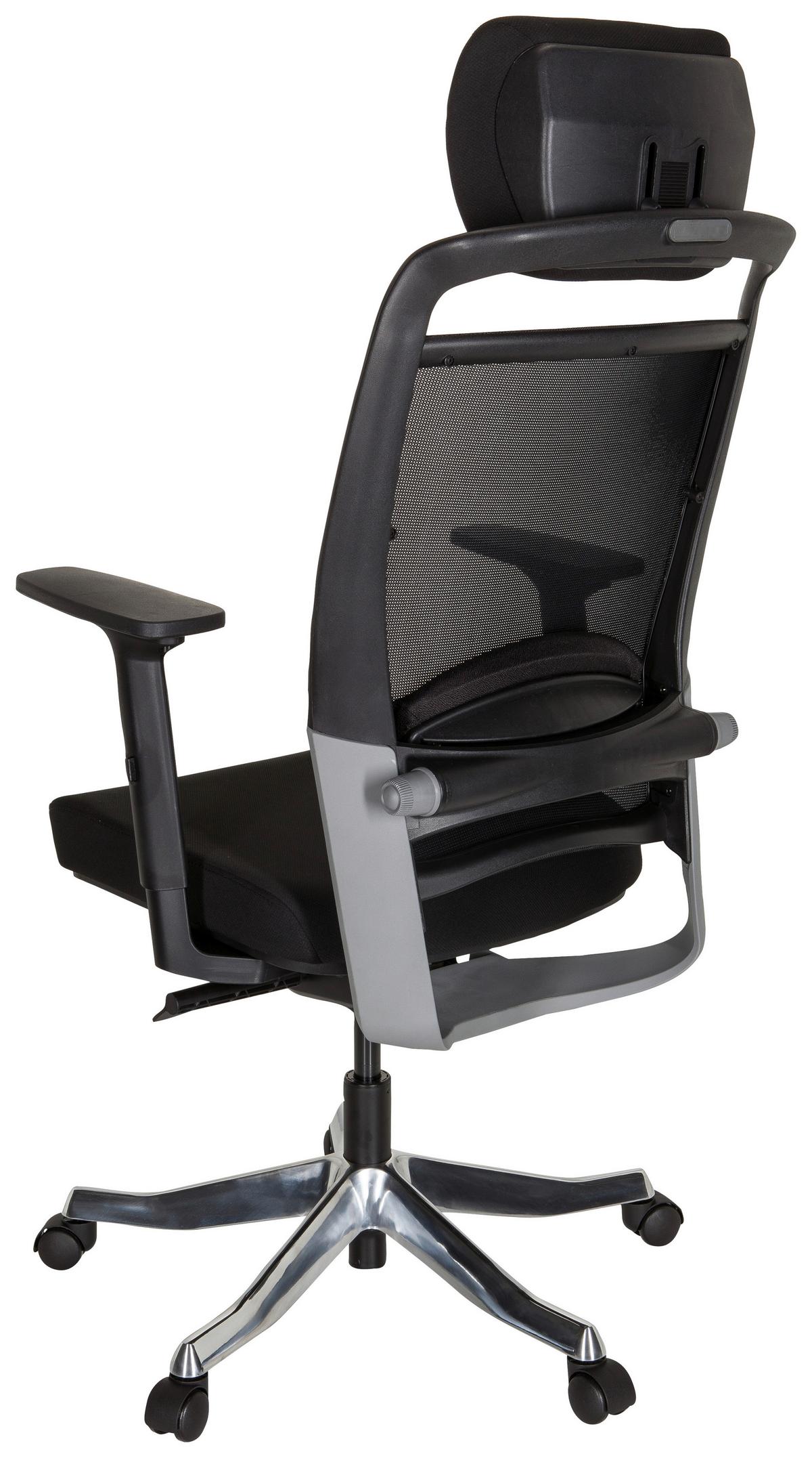 Pisarniški Stol Ikast I, Črna - srebrne barve/črna, Moderno, kovina/umetna masa (68/120/55cm) - MID.YOU