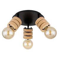 Reflektor 54042-3 - smeđa/crna, Design, drvni materijal/metal (28/17,5cm) - Globo