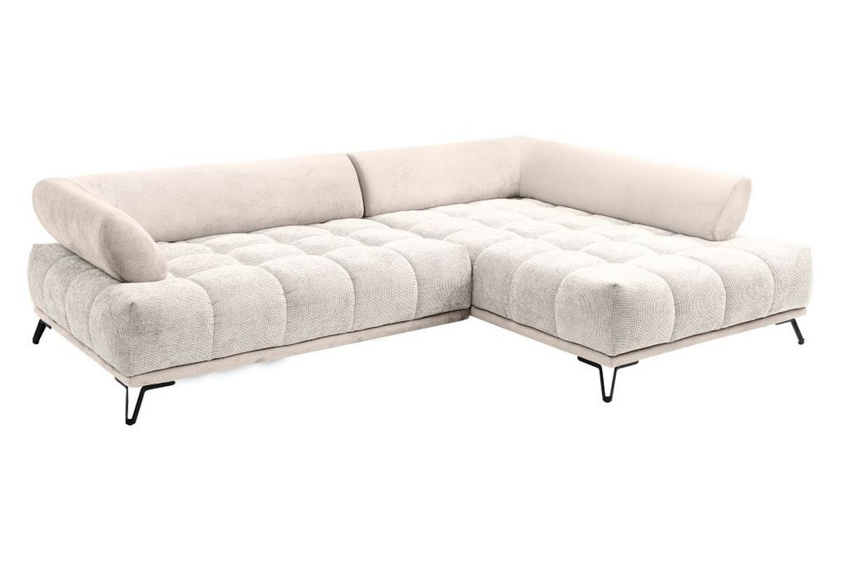 Kutna Garnitura Largo N - bež/crna, Moderno, tekstil/metal (262/184cm) - Modern Living