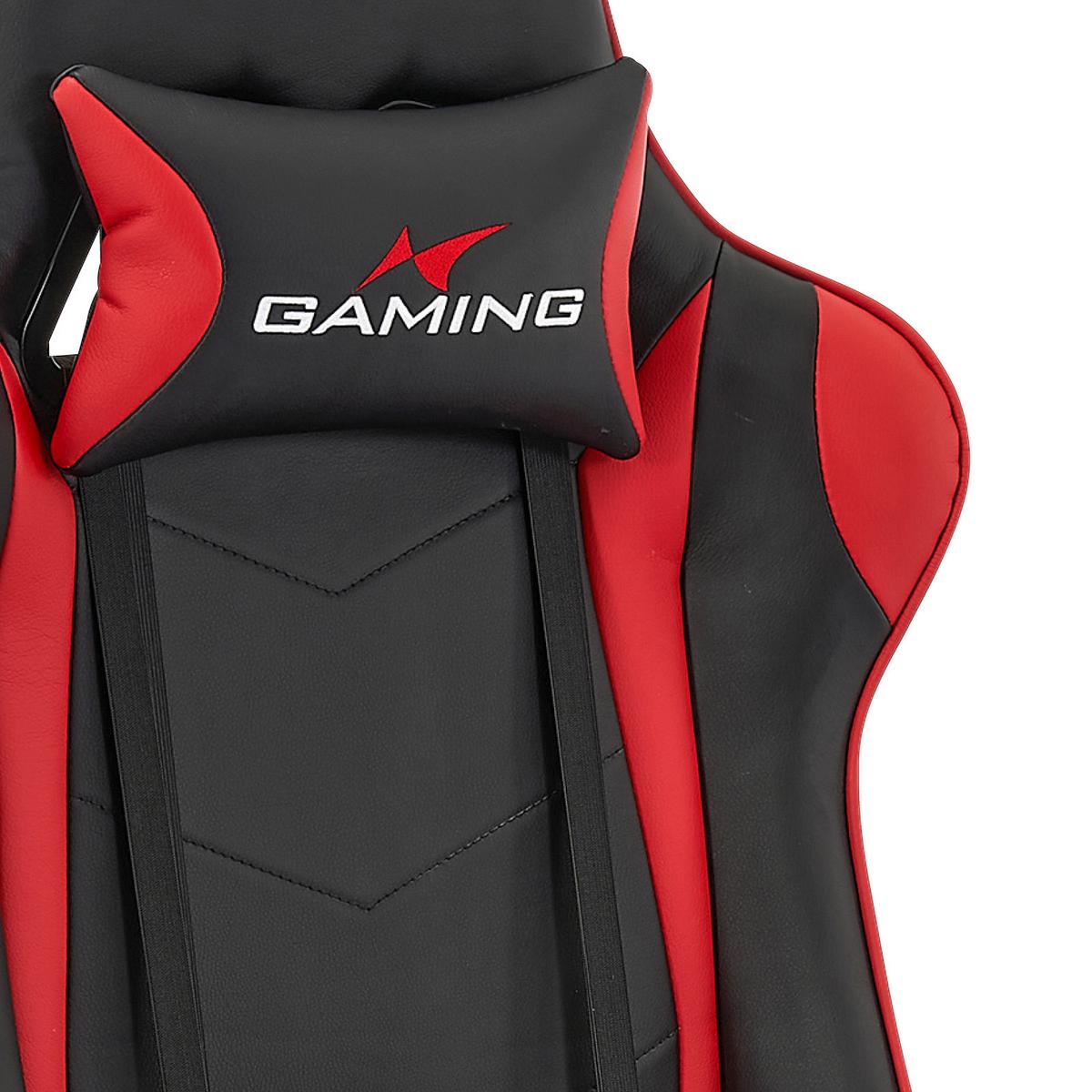 Scaun de gaming GENF - roșu/negru, Modern, plastic/metal (70/137/57cm) - Modern Living