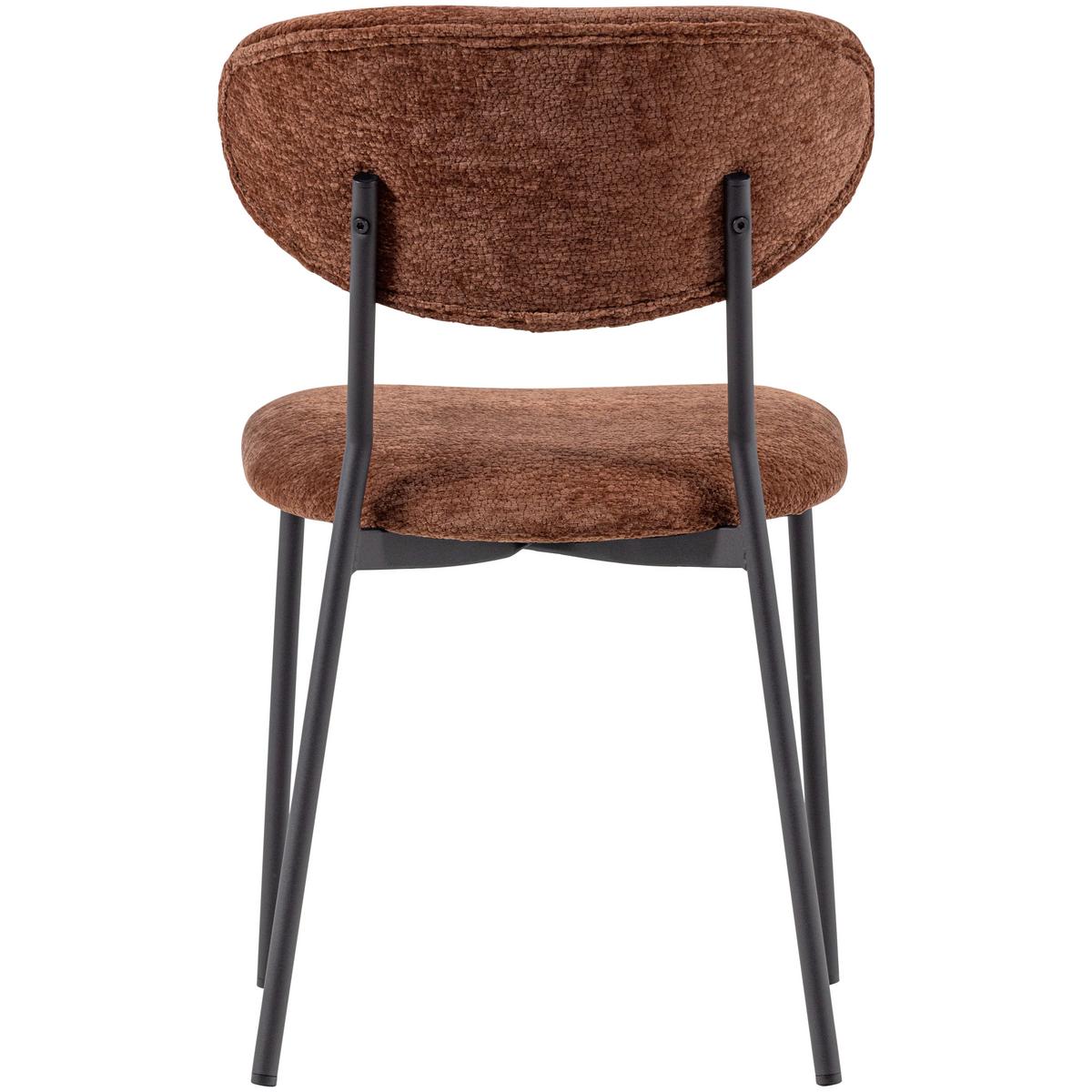 Stuhl-Set Kjeld 2er-Set Braun - Schwarz/Braun, MODERN, Textil/Metall (47/79/53cm) - Livetastic
