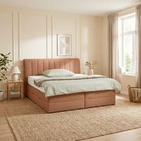 Boxspringbett Belano Rostfarben Ca. 160x200cm - Rostfarben, Konventionell, Holz/Holzwerkstoff (160/200cm) - Premium Living