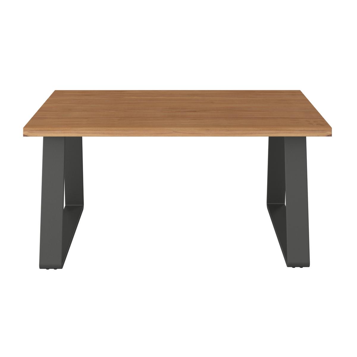 Dining-Loungeset Alexa Holz Outdoorstoff/Metall +Abdeckung - Anthrazit/Creme, MODERN, Holz/Textil (208,5/81/85,5cm) - Bessagi Garden