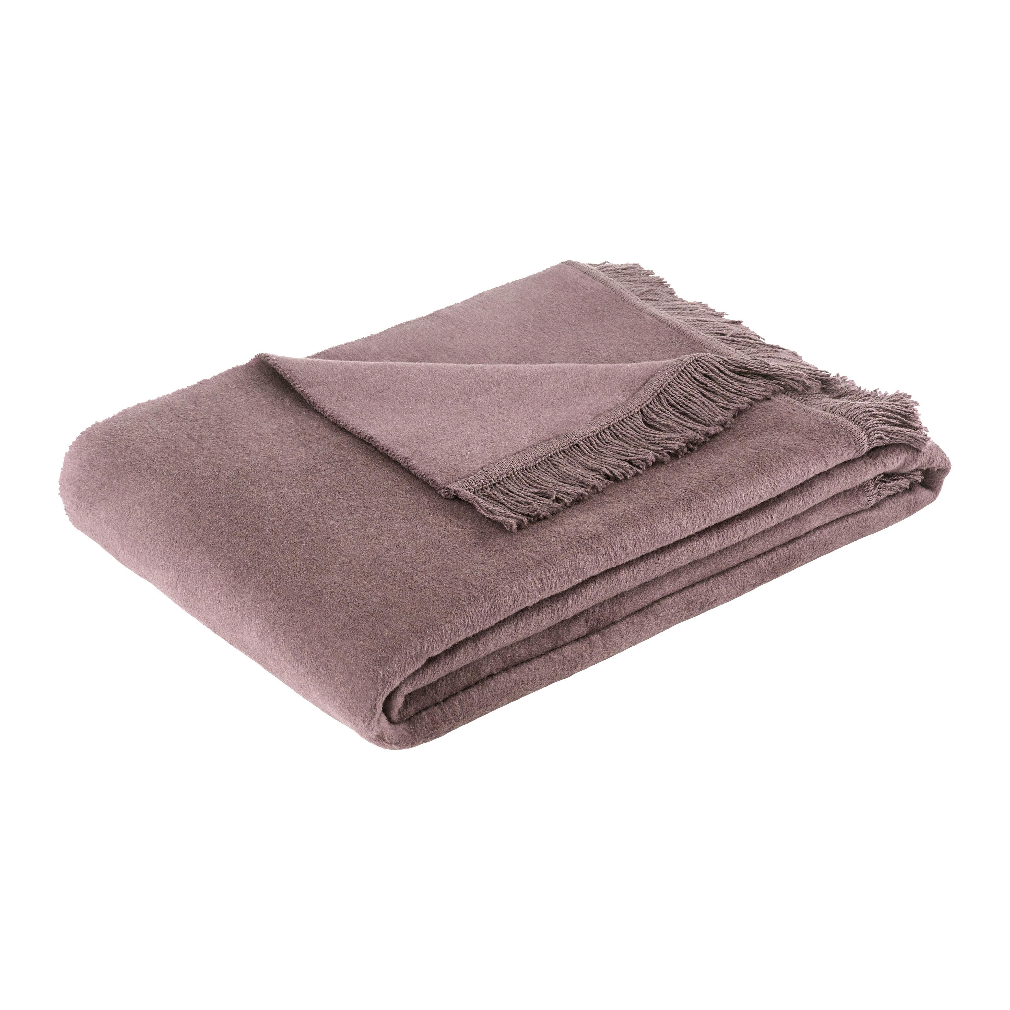 Decke El Sol Mauve ca.150x200cm - Mauve, Textil (150/200cm) - Modern Living