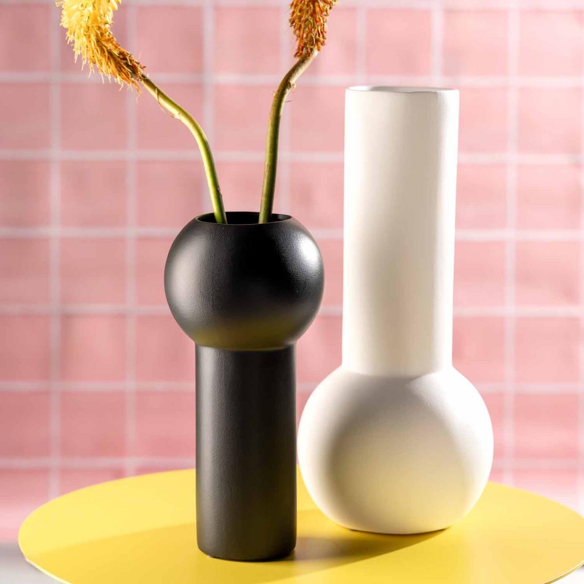 Vase Weiß - Weiß, LIFESTYLE, Keramik (18,5/42/18,5cm) - Leonardo