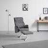 RELAXFÅTÖLJ STAR - vit/grafitfärgad, Modern, metall/textil (72/107-95/86-110cm) - Mömax