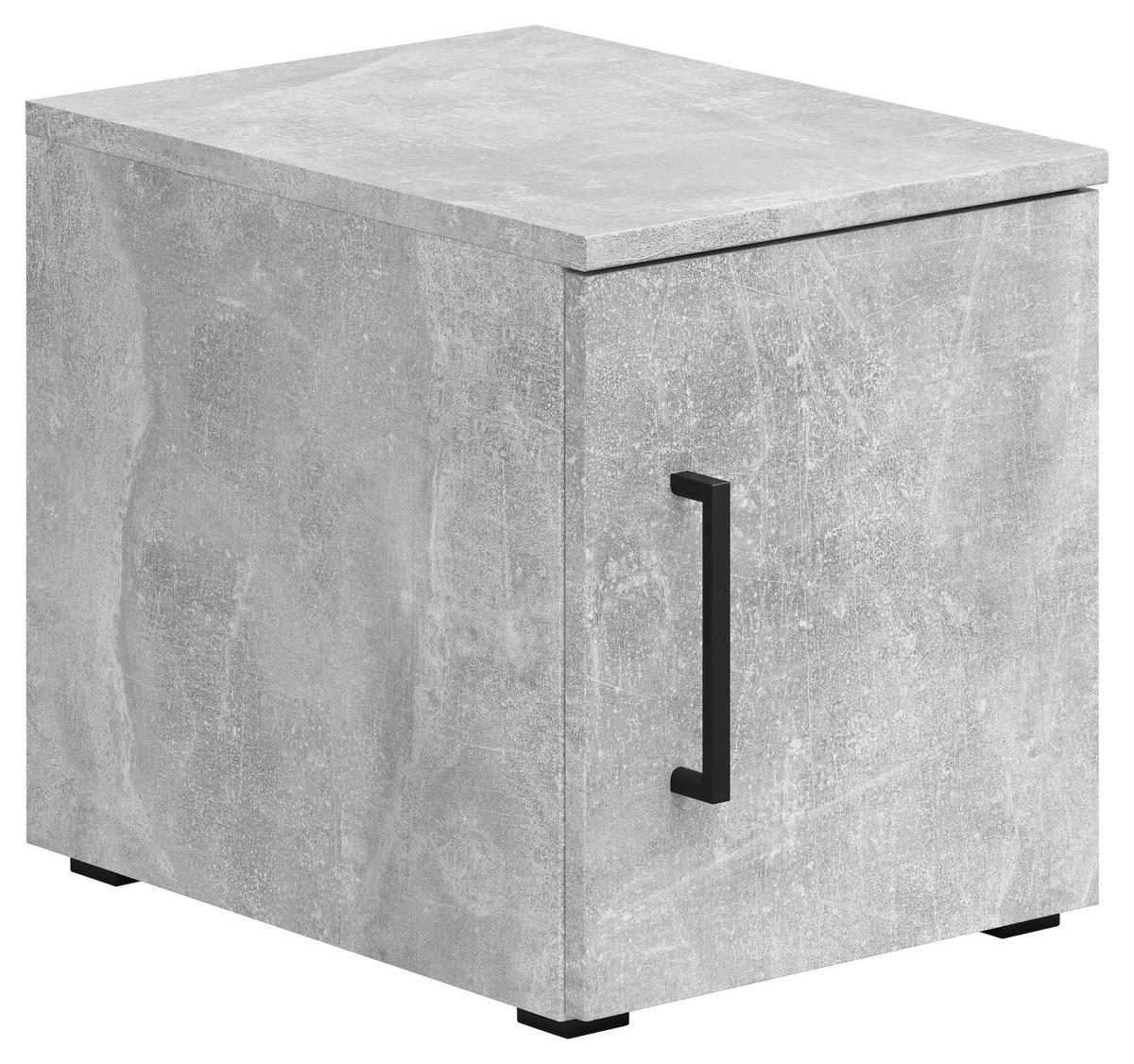Aufsatzschrank Multistauraum Betonoptik - Schwarz/Grau, MODERN, Holzwerkstoff/Kunststoff (30cm) - Mömax