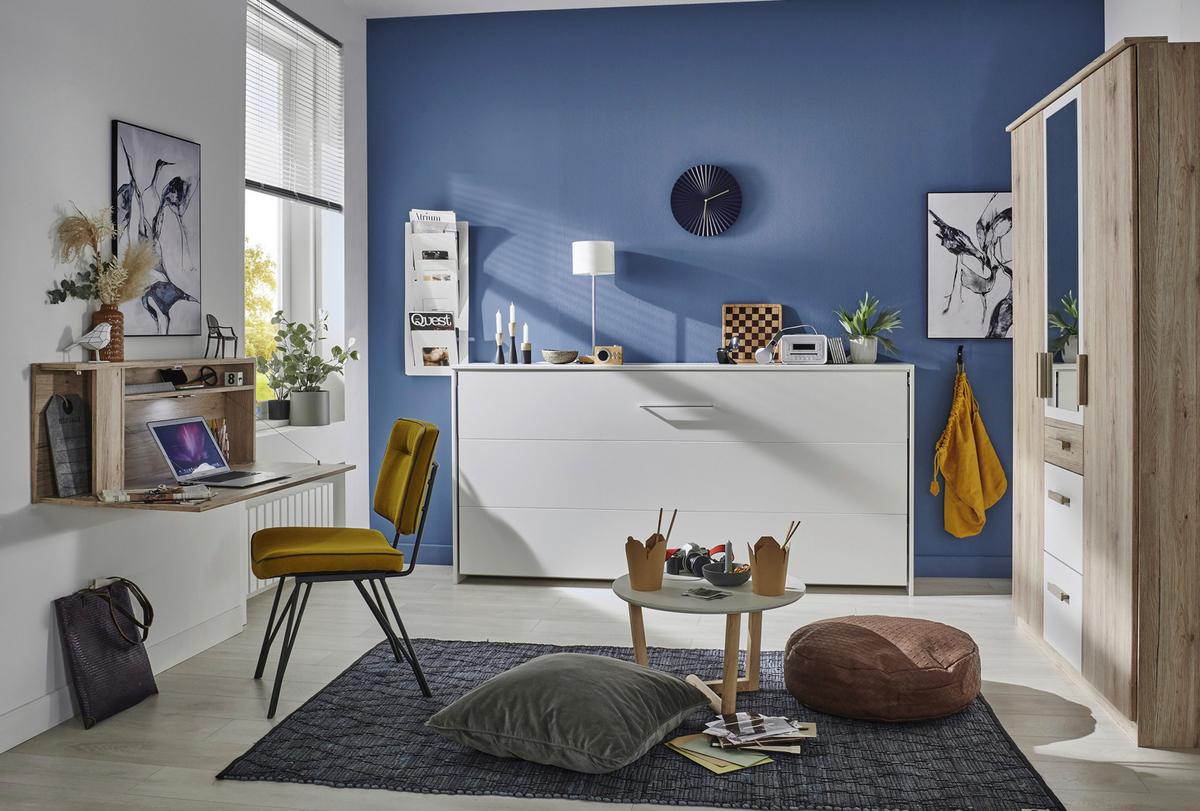 Preklopni Krevet Juist - bijela, Moderno, drvni materijal (90/200cm)