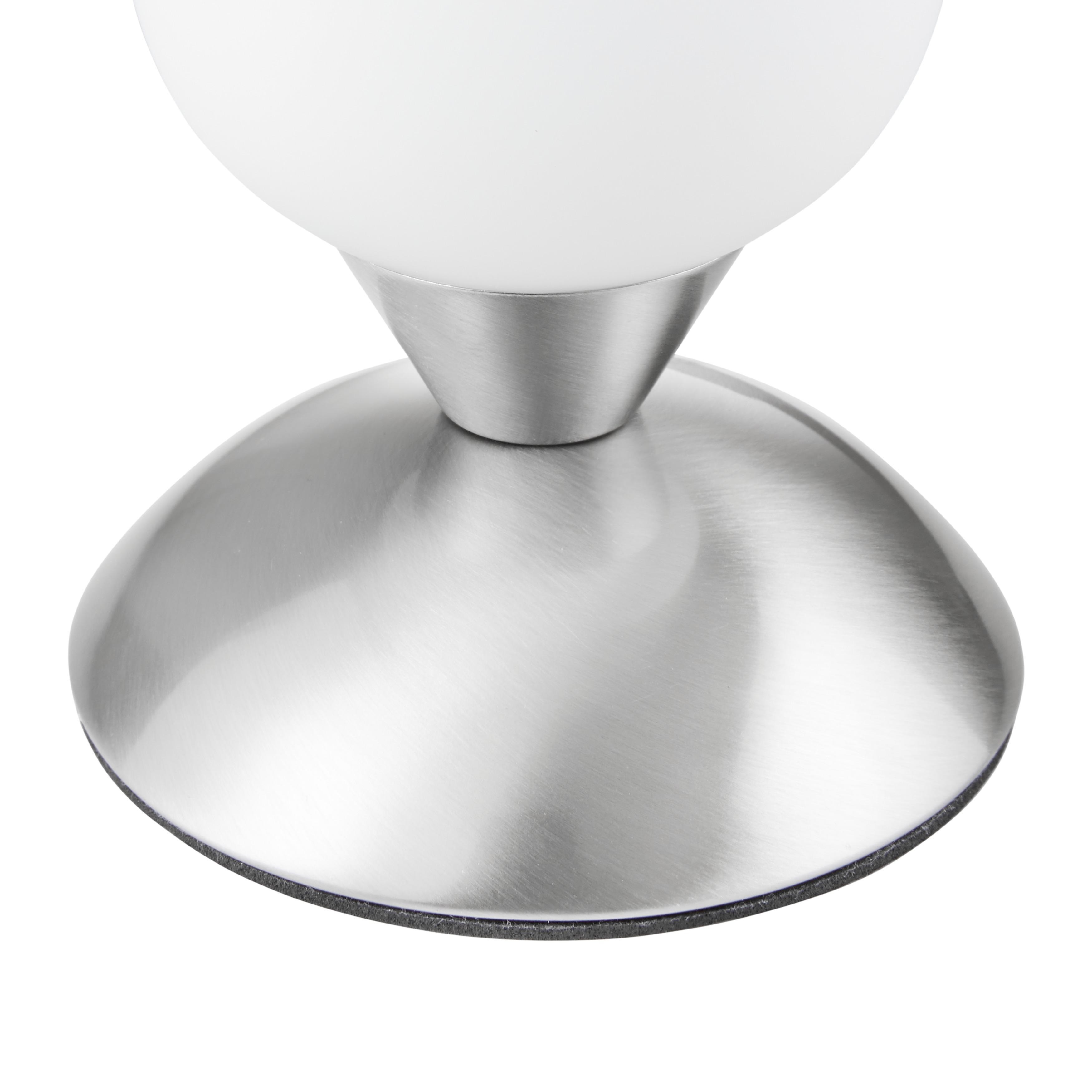 Asztali Lámpa Cup - ezüstszínű/fehér, Modern, Üveg/fém (12,5/18cm) - Mömax