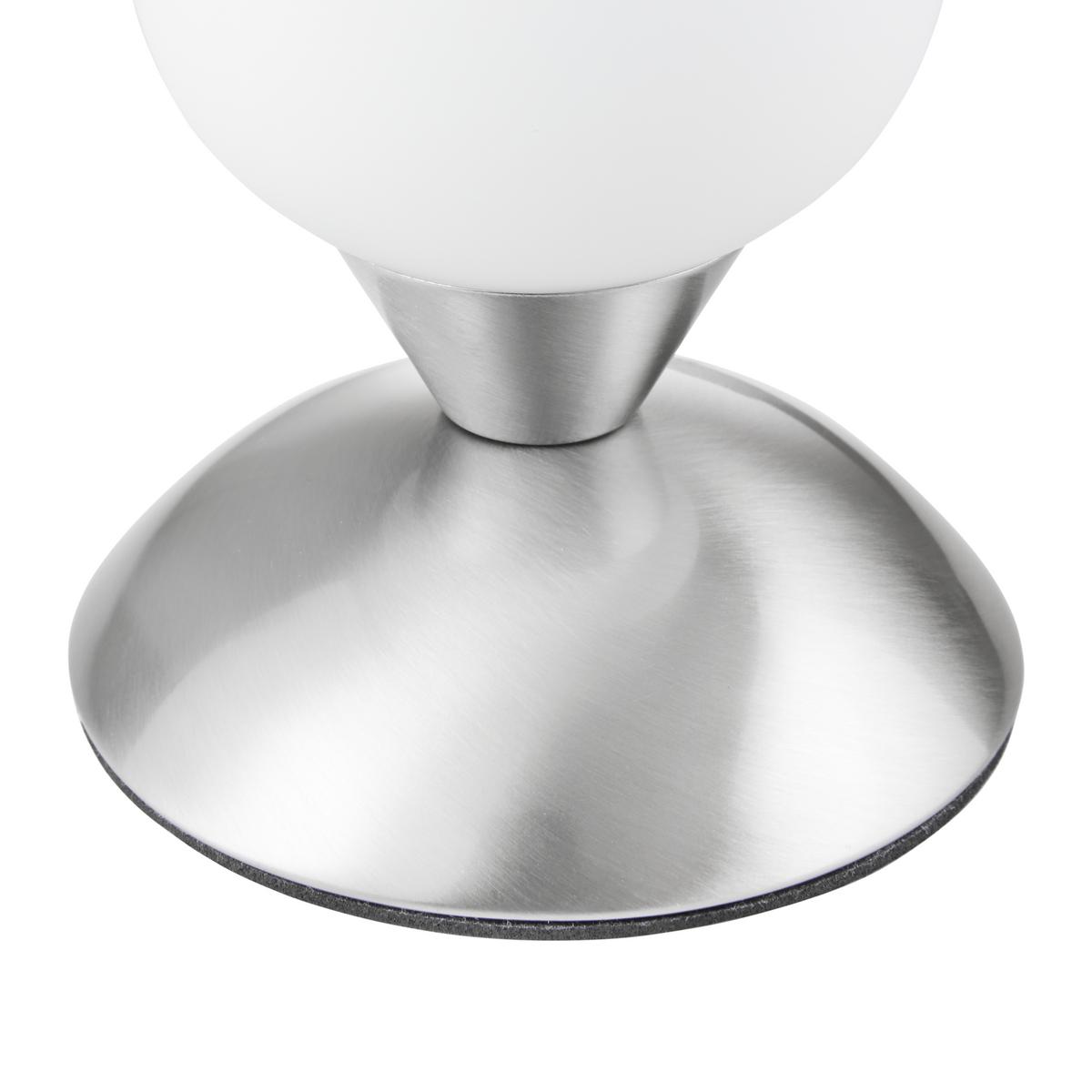 Asztali Lámpa Cup - ezüstszínű/fehér, Modern, Üveg/fém (12,5/18cm) - Mömax