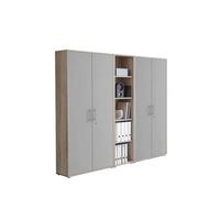 AKTENSCHRANK OFFICE EDITION - SW SET 10 - Eichefarben/Hellgrau, MODERN, Holzwerkstoff (212,9/185,6/33cm) - MID.YOU