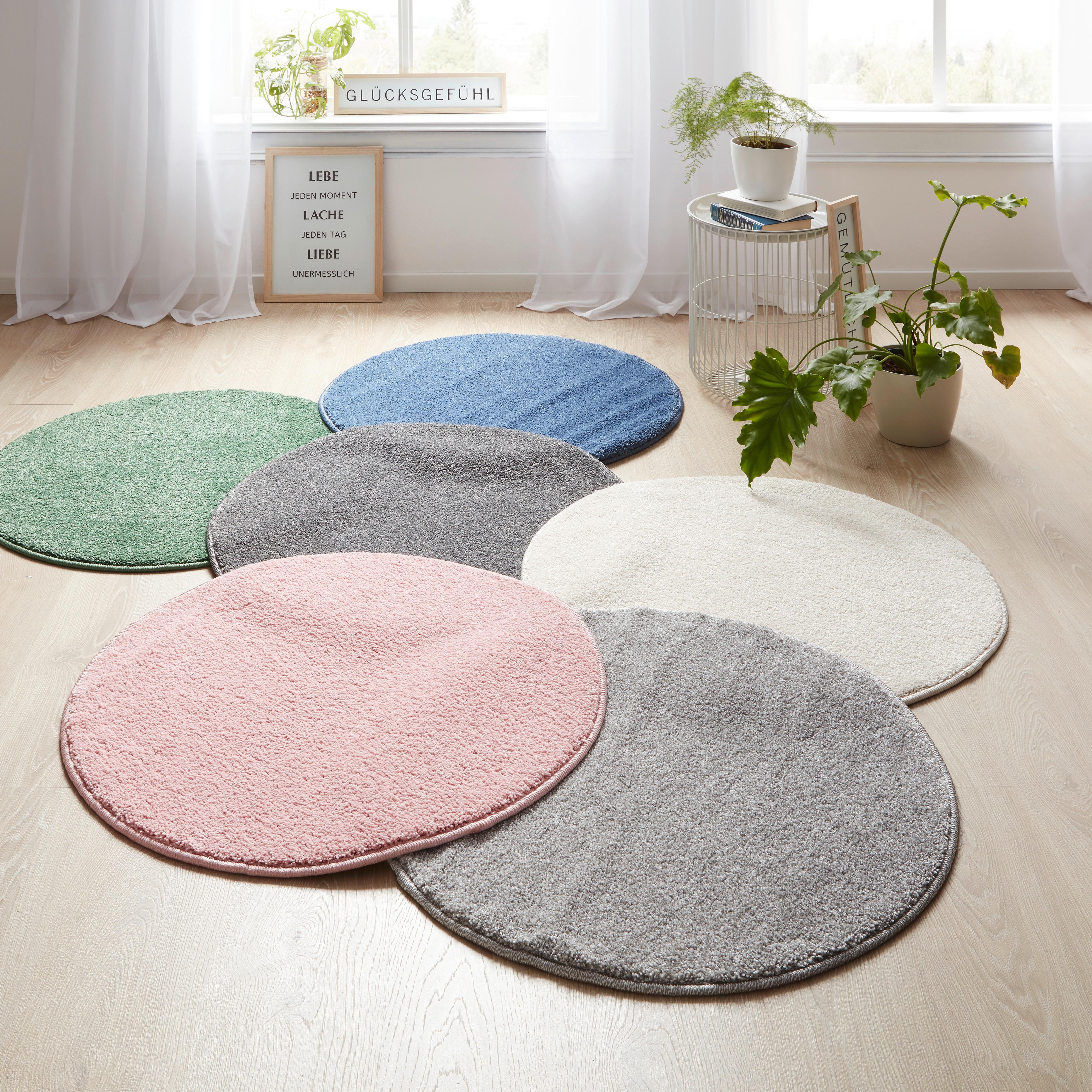 Tuftteppich Justin in Pink ca. 80x80cm - Pink, MODERN, Textil (80cm) - Modern Living