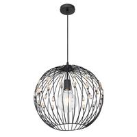 Hängeleuchte Kris max. 60 Watt - Schwarz, Basics, Glas/Metall (40/120cm) - Globo