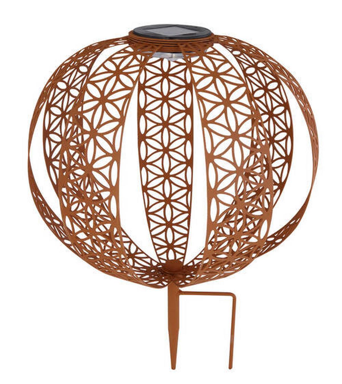 Solarna Svetilka Solar, S Sijalko - opečnato rjava, Design, kovina (30/41cm) - Globo