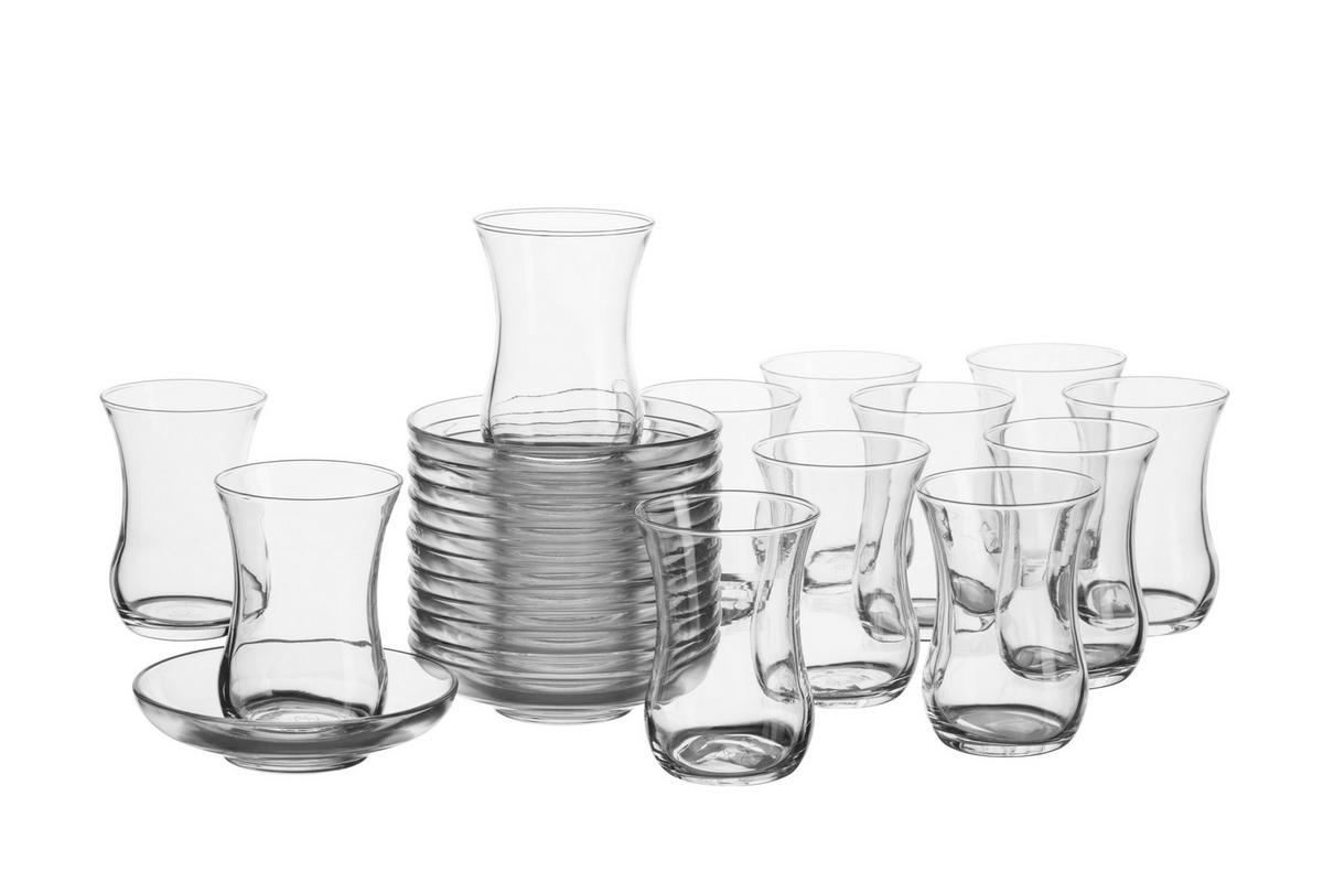 TEEGLÄSERSET 935577 TEEGLÄSER-SET 12TLG - Transparent, Basics, Glas (5,5/8,5cm) - Mäser
