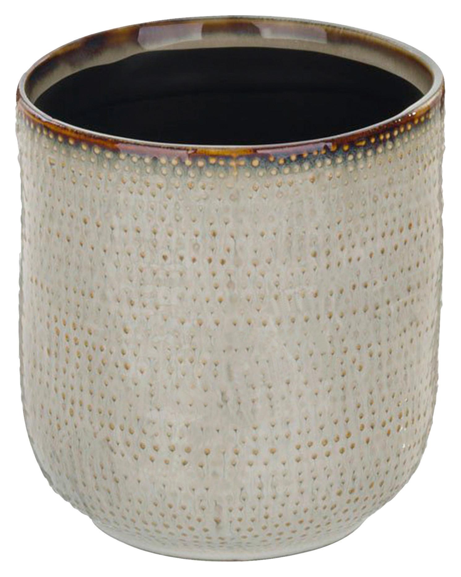 Übertopf Mood Beige Ø ca. 12,5cm - Beige, Keramik (12,5/13cm) - Mömax