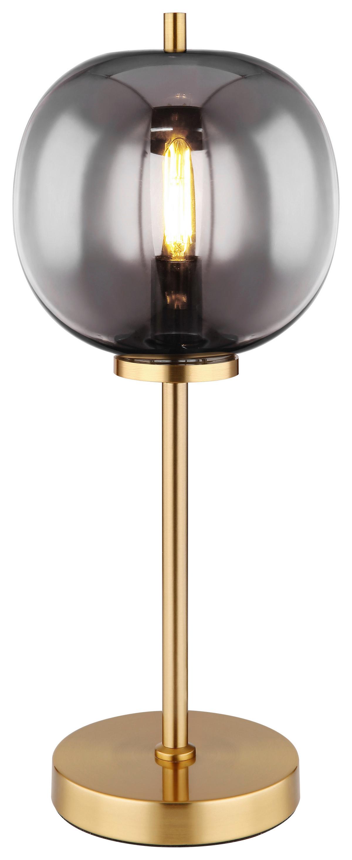 TISCHLEUCHTE BLACKY I - Messingfarben, Design, Glas/Metall (18,5/45cm) - Globo