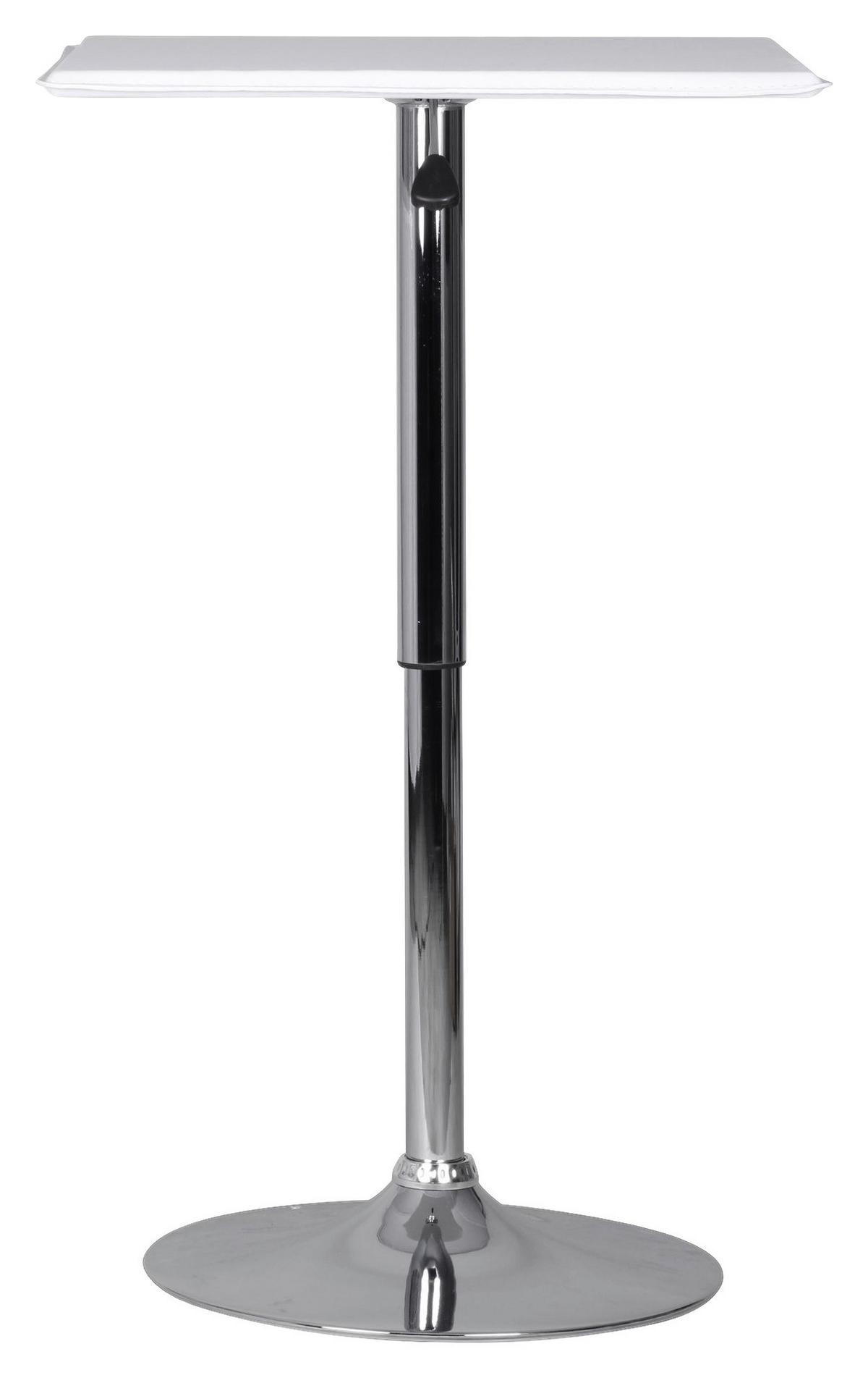 Stoječa Miza Altona - barve kroma/bela, Moderno, kovina/tekstil (63/83-104/63cm) - MID.YOU