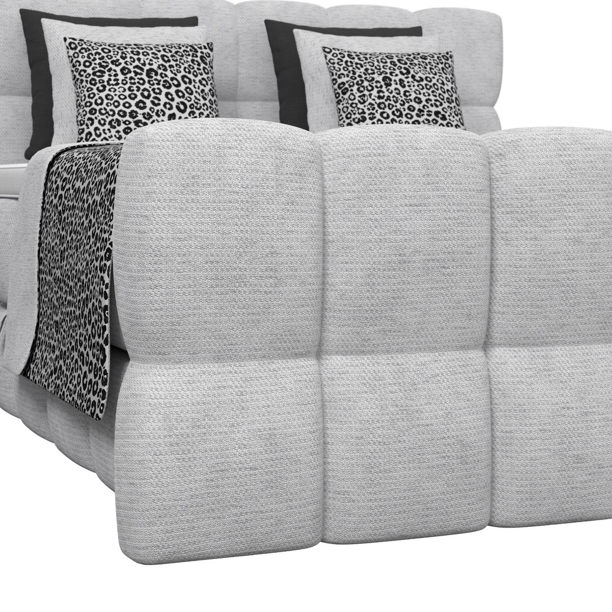 Postelja Boxspring Brisbane, Barva Šampanjca, 180x200 - barve šampanjca/črna, Trend, umetna masa/tekstil (180/200cm) - Premium Living