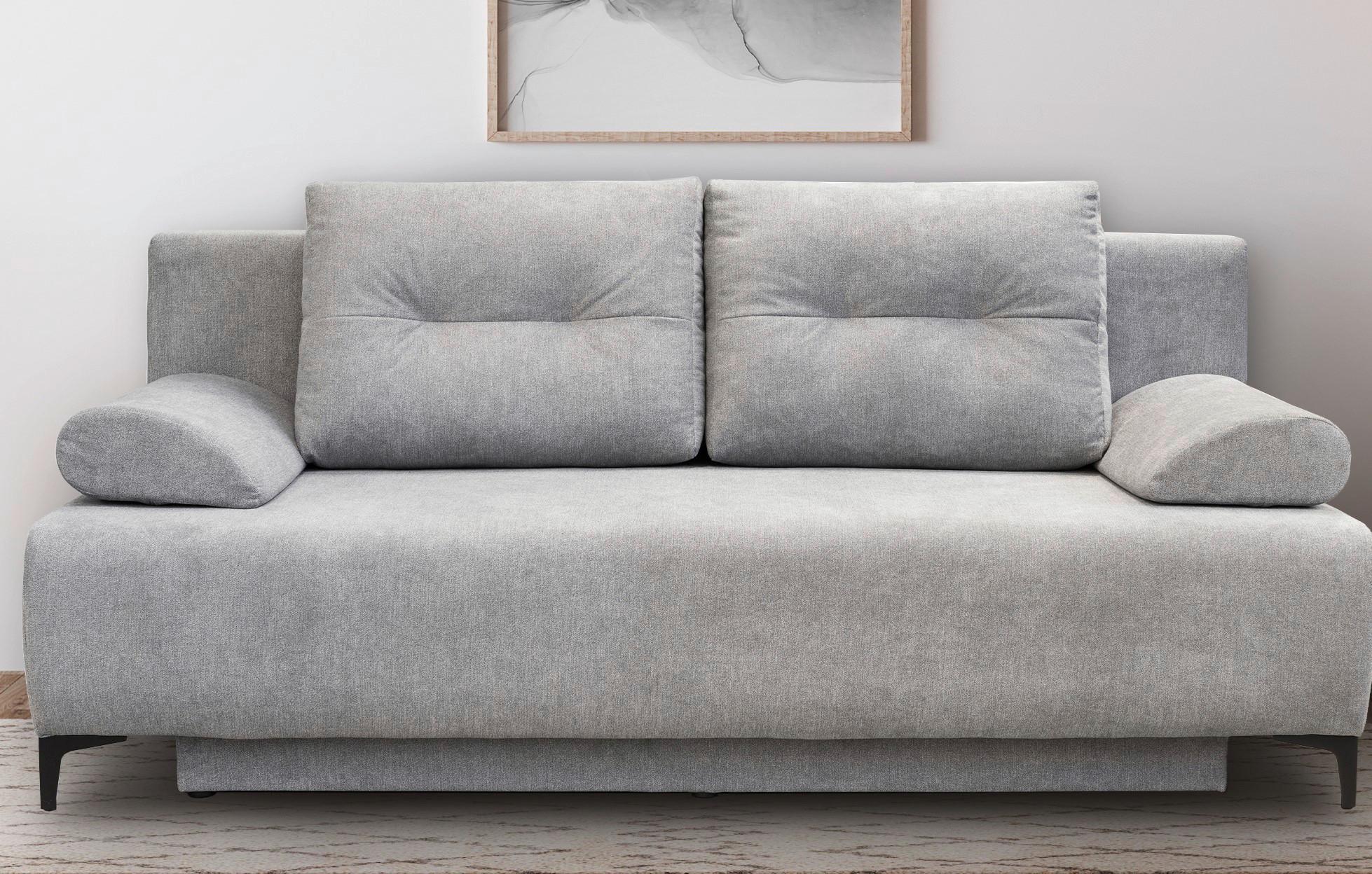 Zofa Boxspring Viera, Svetlo Siva, Ležišče, Predal - črna/svetlo siva, Moderno, kovina/tekstil (201/100/105cm) - Mömax