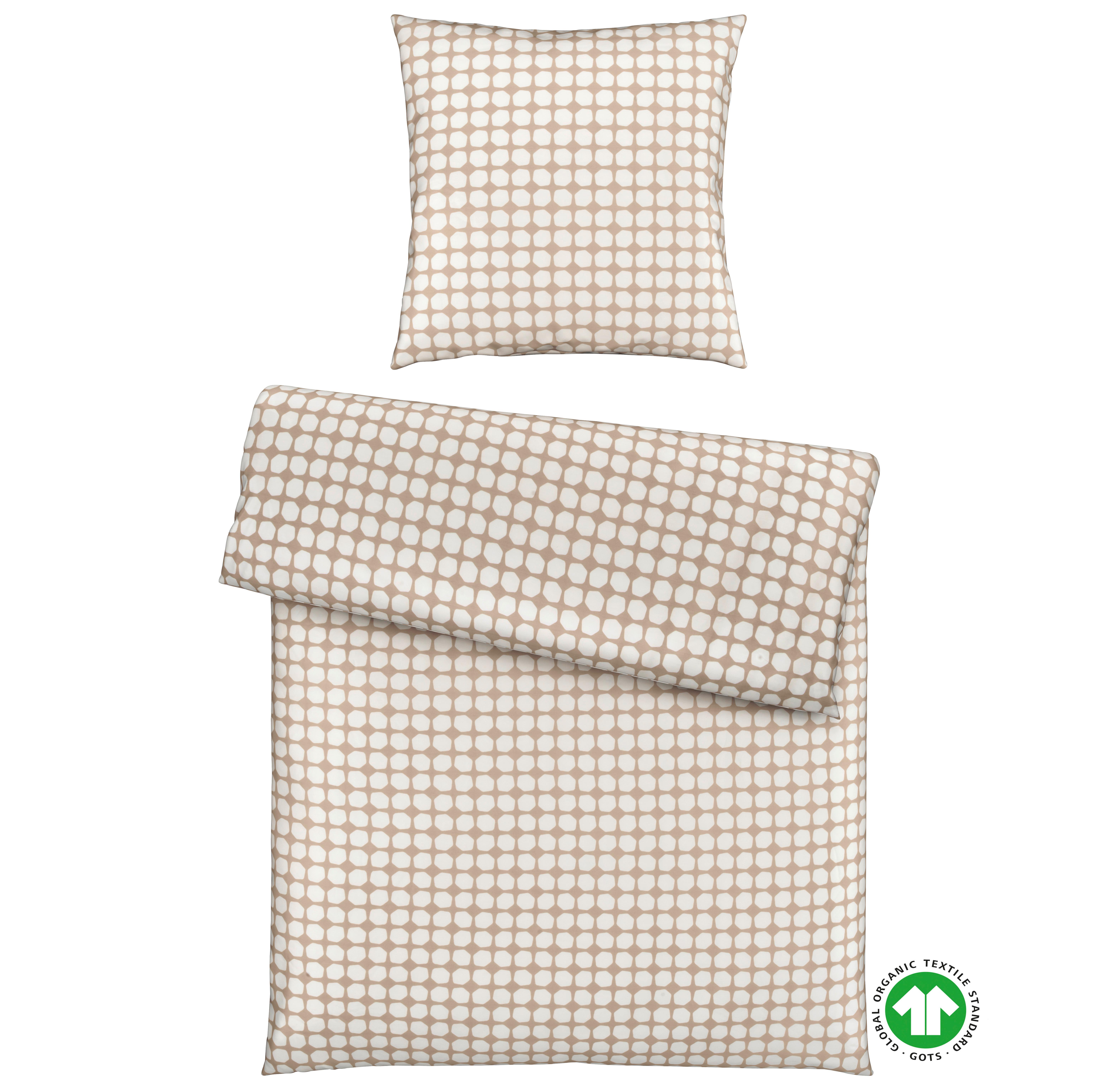 Bettwäsche Bio-Lisa in Beige ca. 140x200cm - Beige, MODERN, Textil (140/200cm) - ecoTree