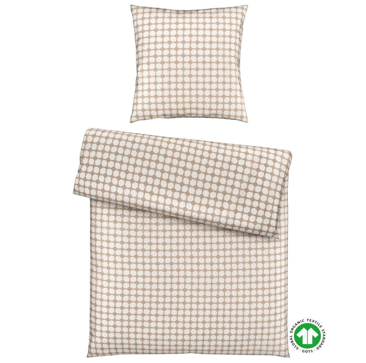 Bettwäsche Bio-Lisa in Beige ca. 140x200cm - Beige, MODERN, Textil (140/200cm) - ecoTree