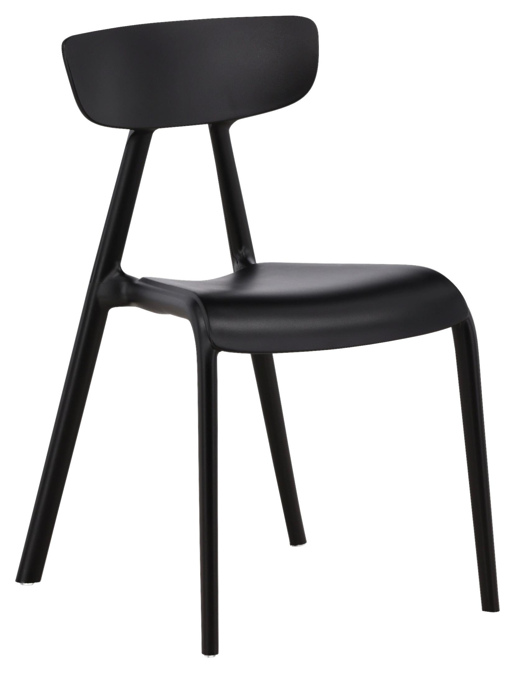 STUHL-SET URSHOLMEN - Schwarz, Design, Kunststoff (49/79.5/54cm) - Livetastic