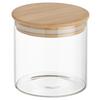 FÖRVARINGSBURK HEDVIG - 0,7L - naturfärgad, trä/glas (10/10cm) - Zandiara