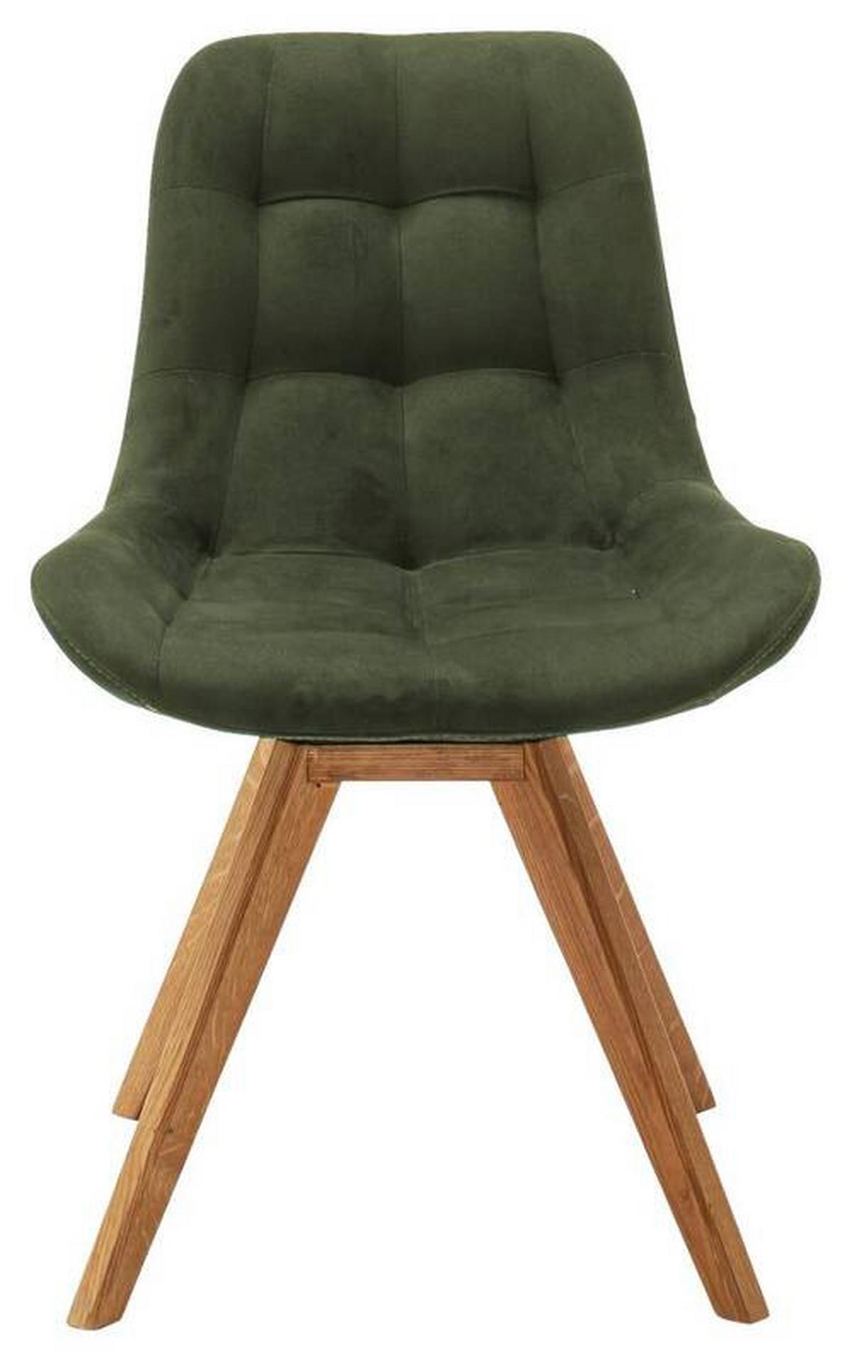 KRZESŁO BELFAST - oliwkowa zieleń, Konventionell, tkanina/drewno (56/84/63cm) - Carryhome