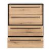 BYRÅ ADRIANO-M2 -EXKLUSIV- - svart/ekfärgad, Modern, trämaterial/plast (80/94,8/41,2cm) - Mömax
